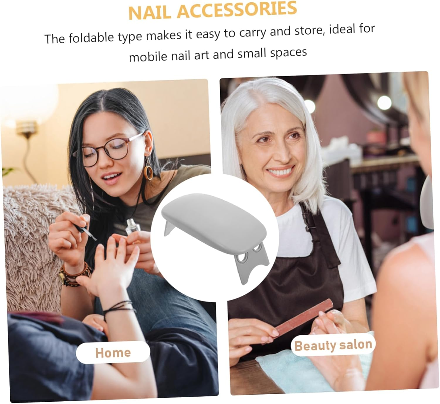 ADOCARN Foldable Arm Holder Cushion for Manicure Portable Hand Rest Pillow for Nail Salons Comfortable Wrist Support for Nail Art Chic Design image number 3