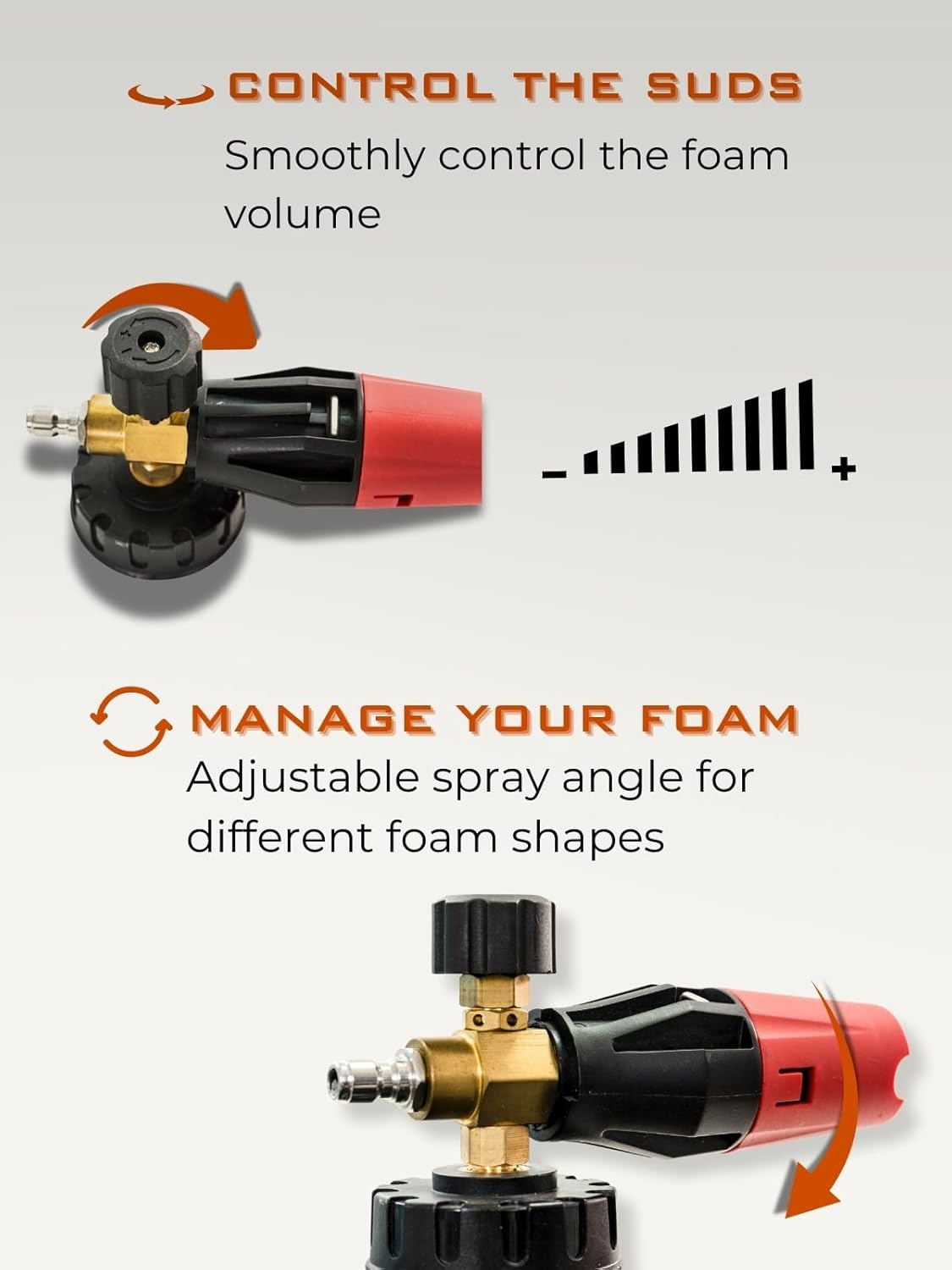 Bubble Storm Premium Foam Cannon for Pressure Washer, Wide Mouth, Adjustable Thick Foam Lance with 1/4 Inch Quick Connector for Car, Boat, and Home Wash, 4000 PSI, 34 Oz, 1.1Mm Orifice