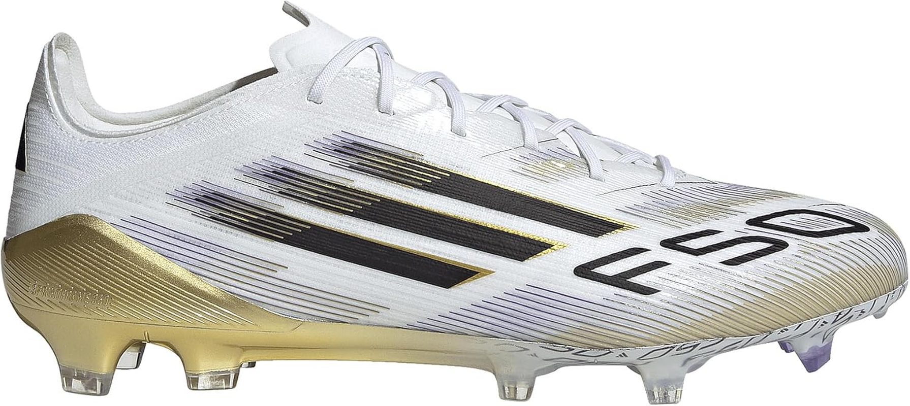 Adidas Performance F50 Elite FG Electric Stealth White Black Gold, 42 Men