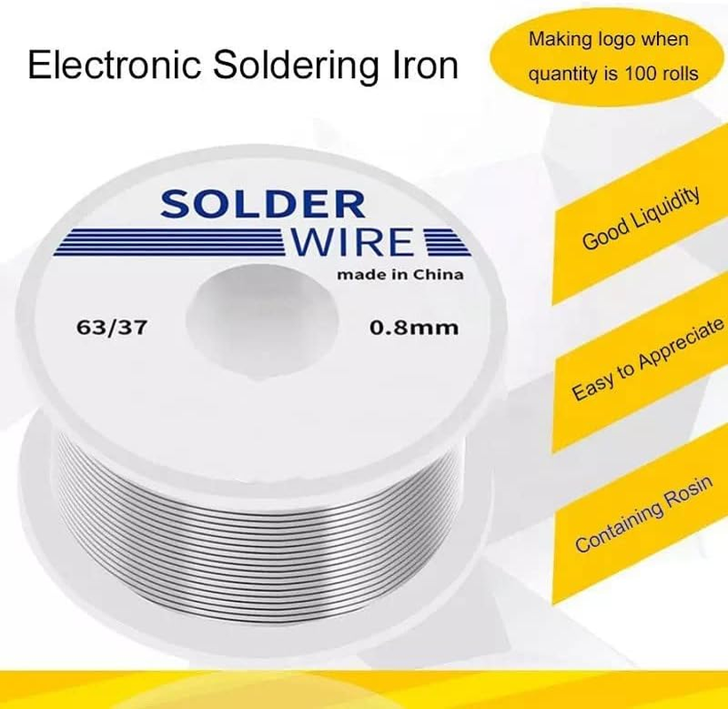 AIMALL 0.8Mm 100G 63/37 Tin Solder Wire Rosin Core Soldering Kit Tool 2% Flux, Low Spatter Strong Wetting for Electronics PCB Repair, Electrical Soldering, Fast Flow 183&ndash;280&deg;C, Insulation Resistant image number 6