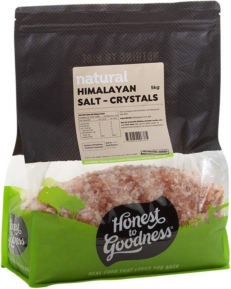 Honest to Goodness, Himalayan Rock Salt - Crystals, 5Kg - Hand-Mined in the Himalayan Mountains. Delightful Pink Colour, Course in Texture and Is a Natural Source of Many Minerals. image number 3