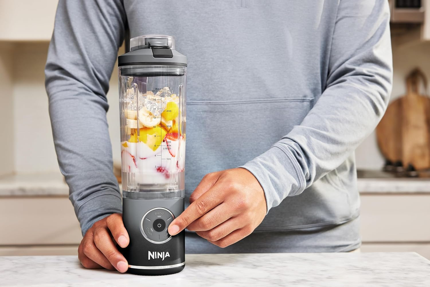 Ninja Blast Max Cordless Portable Blender, Cool Grey image number 3