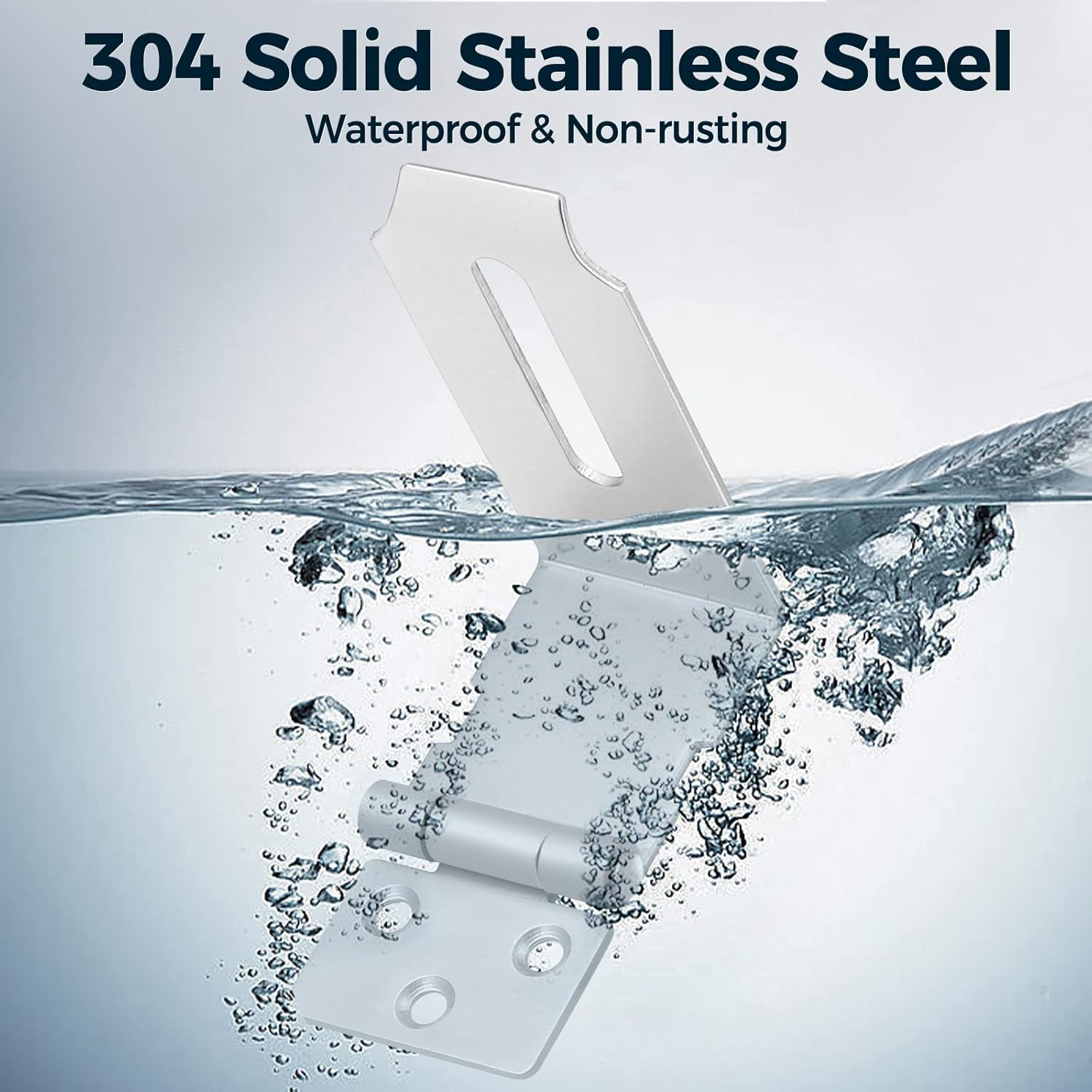 Hasp Latch 4 Pack, 90 Degree Solid 304 Stainless Steel File Cabinet Lock Desk Drawer Lock, Safe Security Padlock Latch Hasp Lock for Personal Privacy image number 1