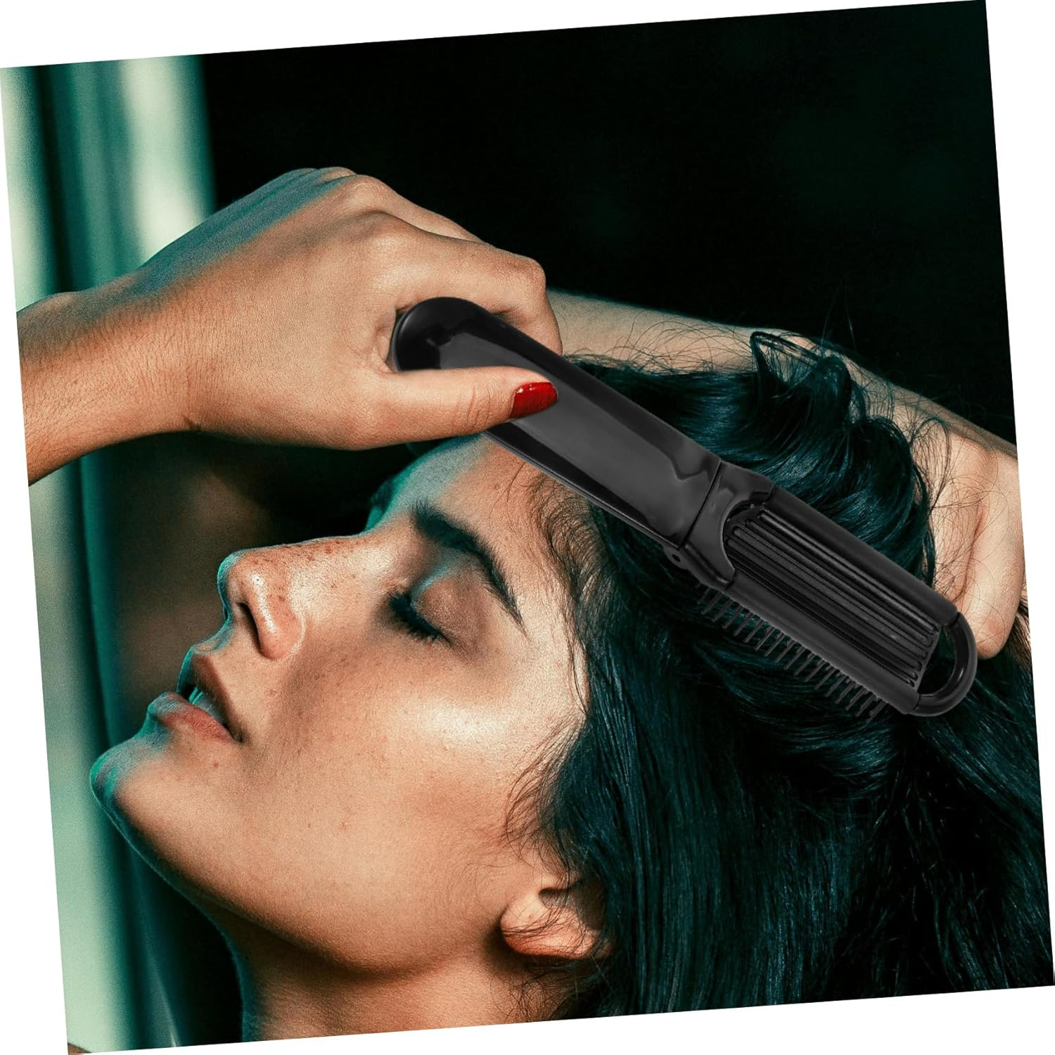 COMPUKAS Travel Hair Brush Mirror Compact Folding Brush for Women Hair Comb Portable Folding Mirror for Makeup for Gym Purse image number 4