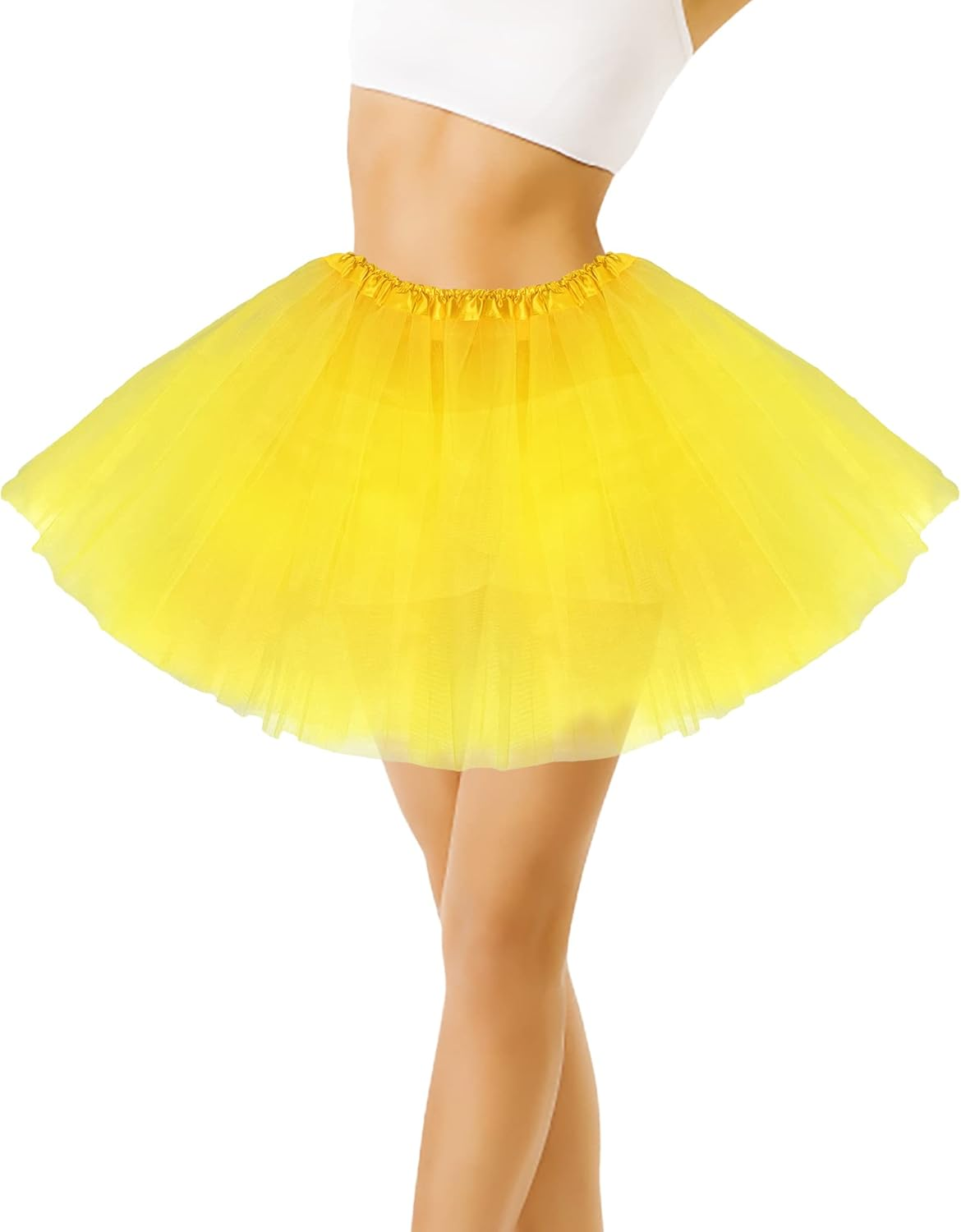 Women'S Adult Bee Costume Set - 4Pcs Honeybee Costume Accessories with Antenna Headband, Tutu Skirt, Leg Warmers, Arm Warmers & Gloves - Yellow - One Size - Halloween image number 1