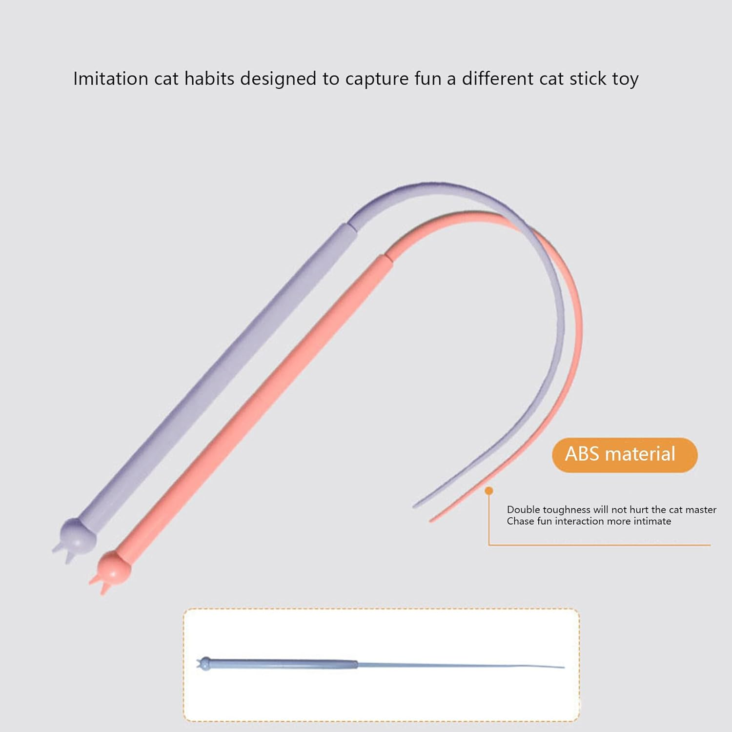 Ohhgo Cat Toy Silicone Tail, Interactive Cat Toy, Interactive Cat Toy for Indoor and Outdoor Use image number 1