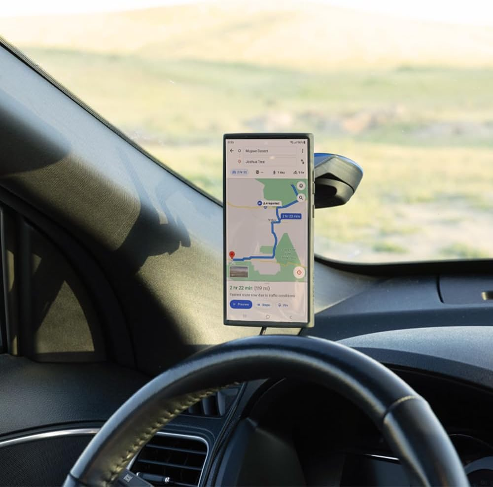 Quad Lock Windscreen/Dashboard Car Phone Holder with MAG Wireless Charging Head V2 and MAG Phone Case for Iphone 13 Pro Max image number 4