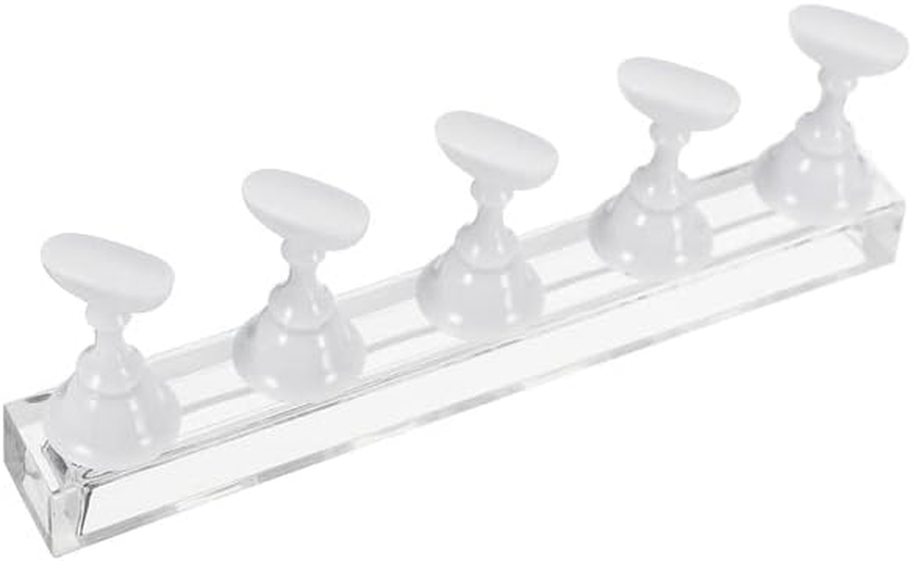 2022 Nail Tip Display Stand Holder Magnetic Practice Art Training Tool Finger AU (Gold)