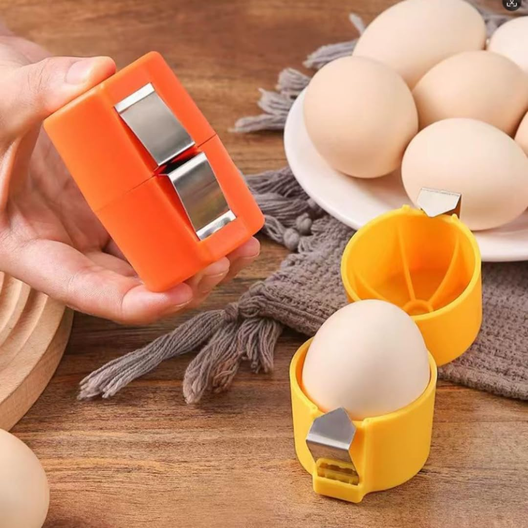 3 Pcs Egg Shell Opener Egg Separator for Raw Eggs Stainless Steel Egg Cutter Egg Cracker Tool with Box for Home Kitchen Use Kitchen Baking Tools for Cooking Camping Kitchen Gadgets image number 2