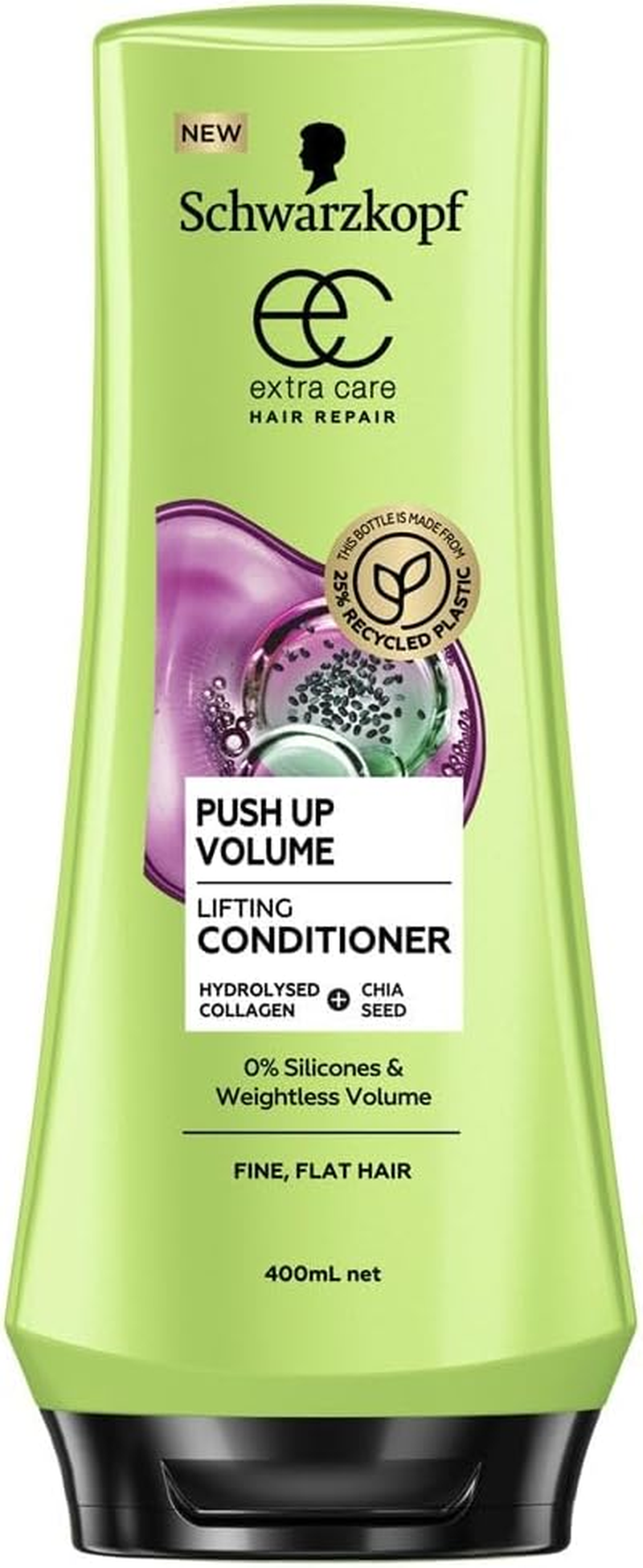 Schwarzkopf Extra Care Push up Volume Lifting Conditioner, Silicone Free, 400Ml