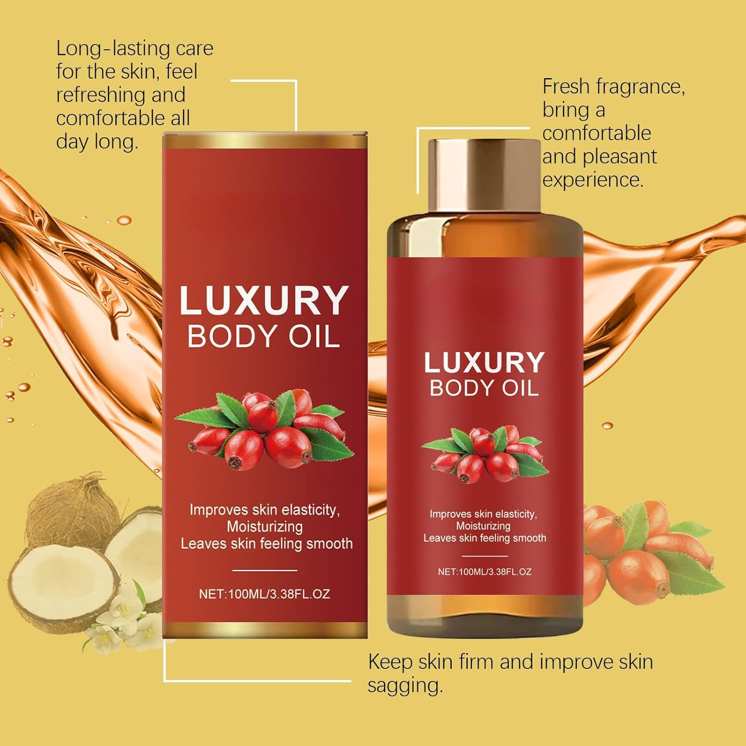 Magic Firming Body Care, Luxury Glow Remedy Essence for Women Arms Chest Thighs & Tummy, Collagen Support Skin Tightening Serum, Hydrating & Moisturizing Magic Care after Shower (1Pcs) - 1Pcs image number 3