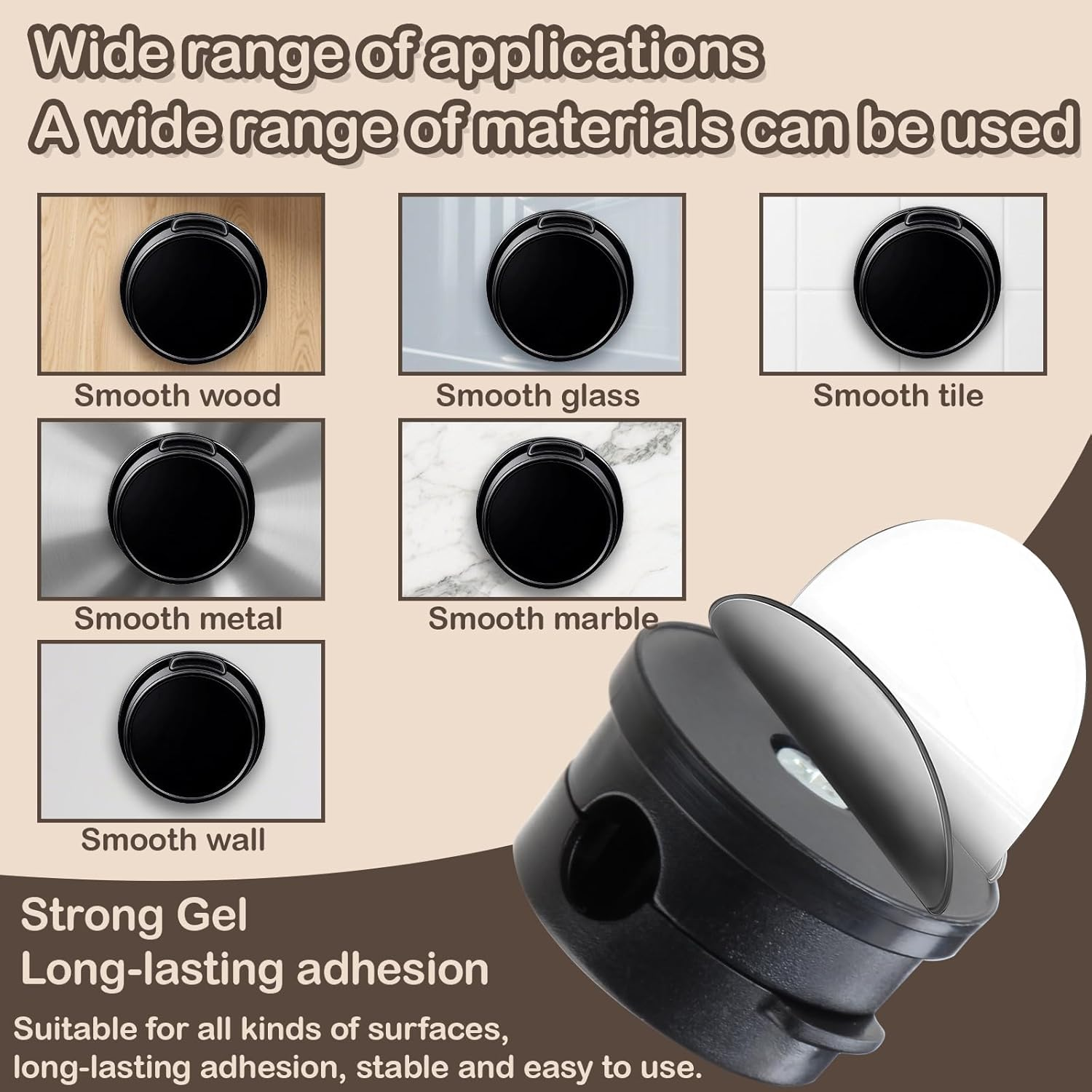 YUENTOEN 6 Pack Cord Organizer, Desk Cable Management Clips 360&deg; Rotating, Adhesive Wire Organizer Keeper for Car Home Office (White+Black) image number 2