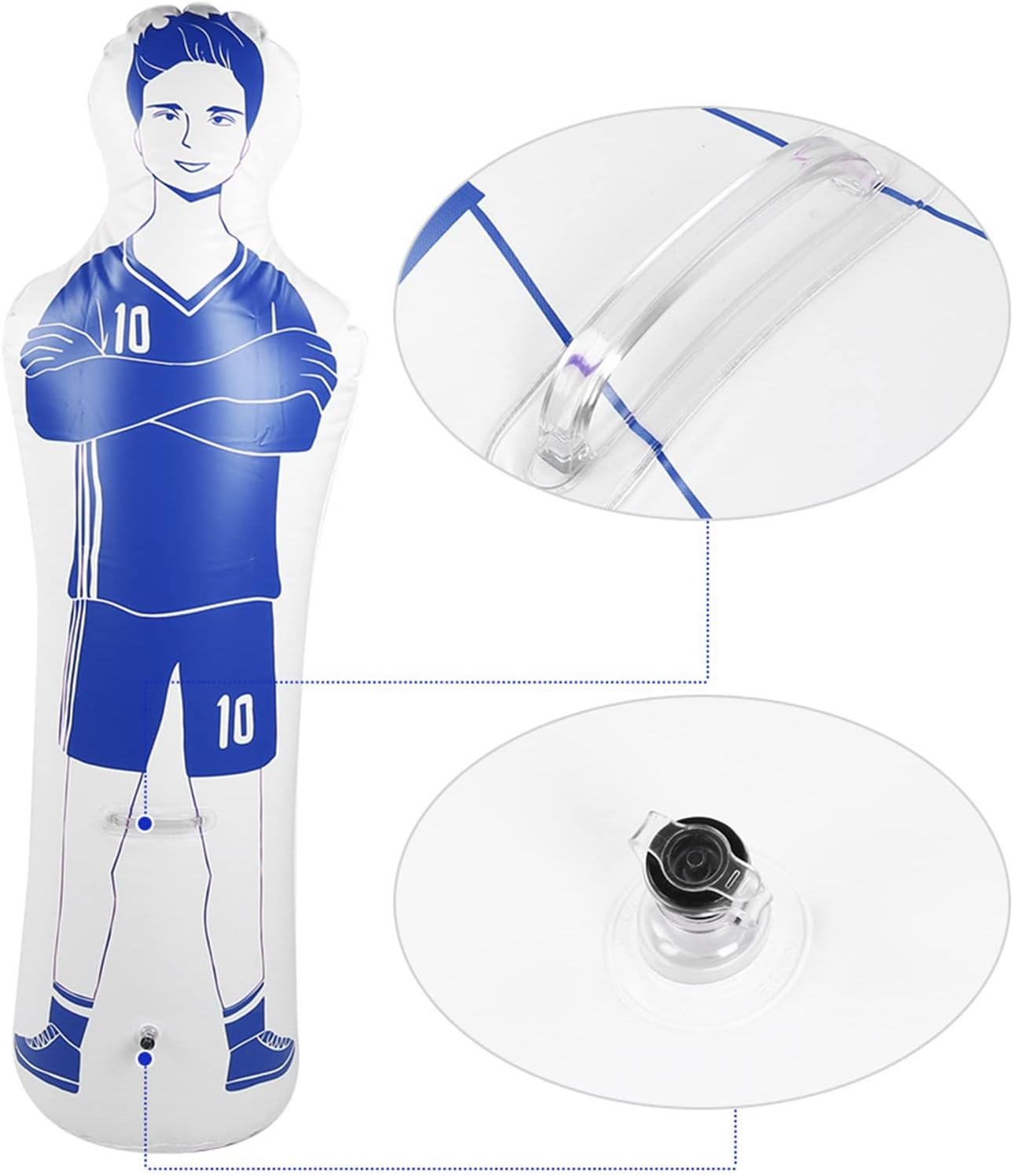 Inflatable Soccer Dummy, Inflatable Dummy Football Dummy, Soccer Mannequin Dummy, Boxing Mannequin Kick, Tumbler Dummy for Football and Basketball Training image number 1