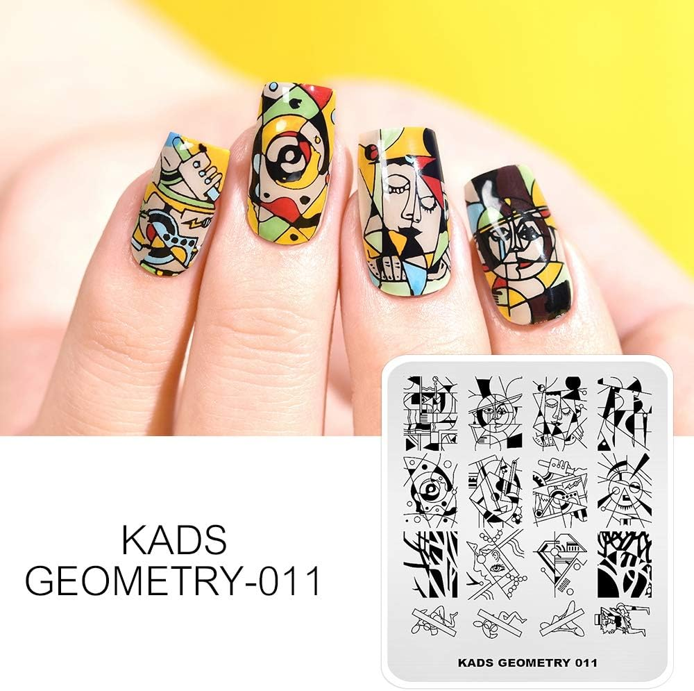 KADS Nail Art Stamping Plate Nail Template Nail Art Design Tool Nail DIY Design Image Plate (GE011) - Cn020 image number 3