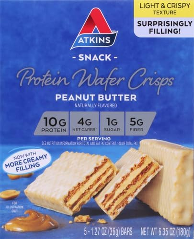 Atkins Protein Wafer Crisps, Peanut Butter, Keto Friendly, 5 Count image number 1