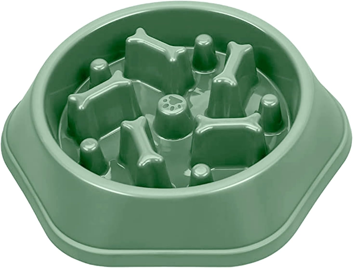Pashu Barn Large 500Ml Slow Feeder Dog Bowl - Interactive Pet Feeder Anti-Slip Base to Promote Healthy Eating, Reduce Overeating, Bloating, Vomiting, and Obesity - (Green) image number 5