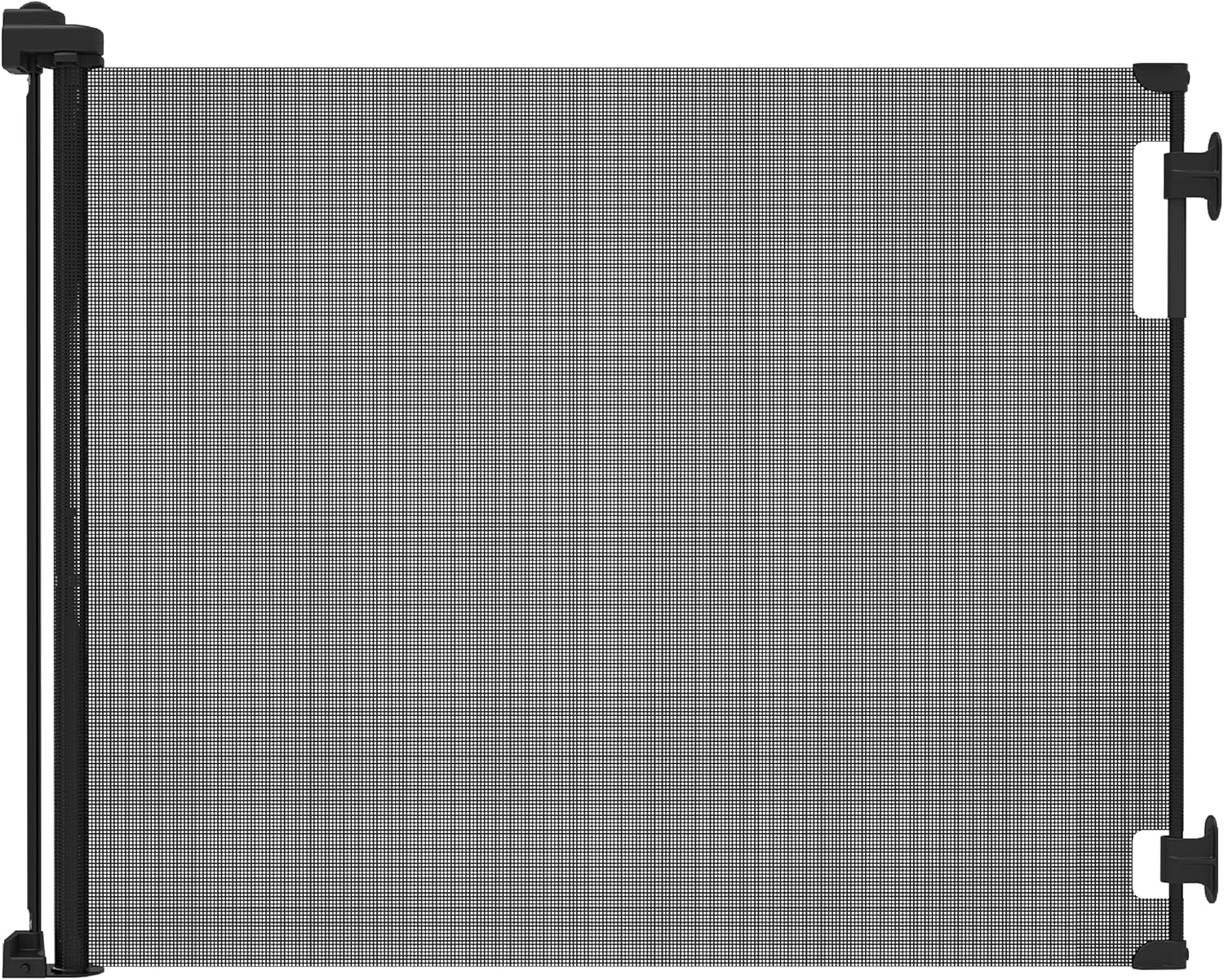 Hakuna Pets Indoor Outdoor Paw Proof Retractable Dog Gate, Extends 180Cm Wide X 93Cm Tall, Black