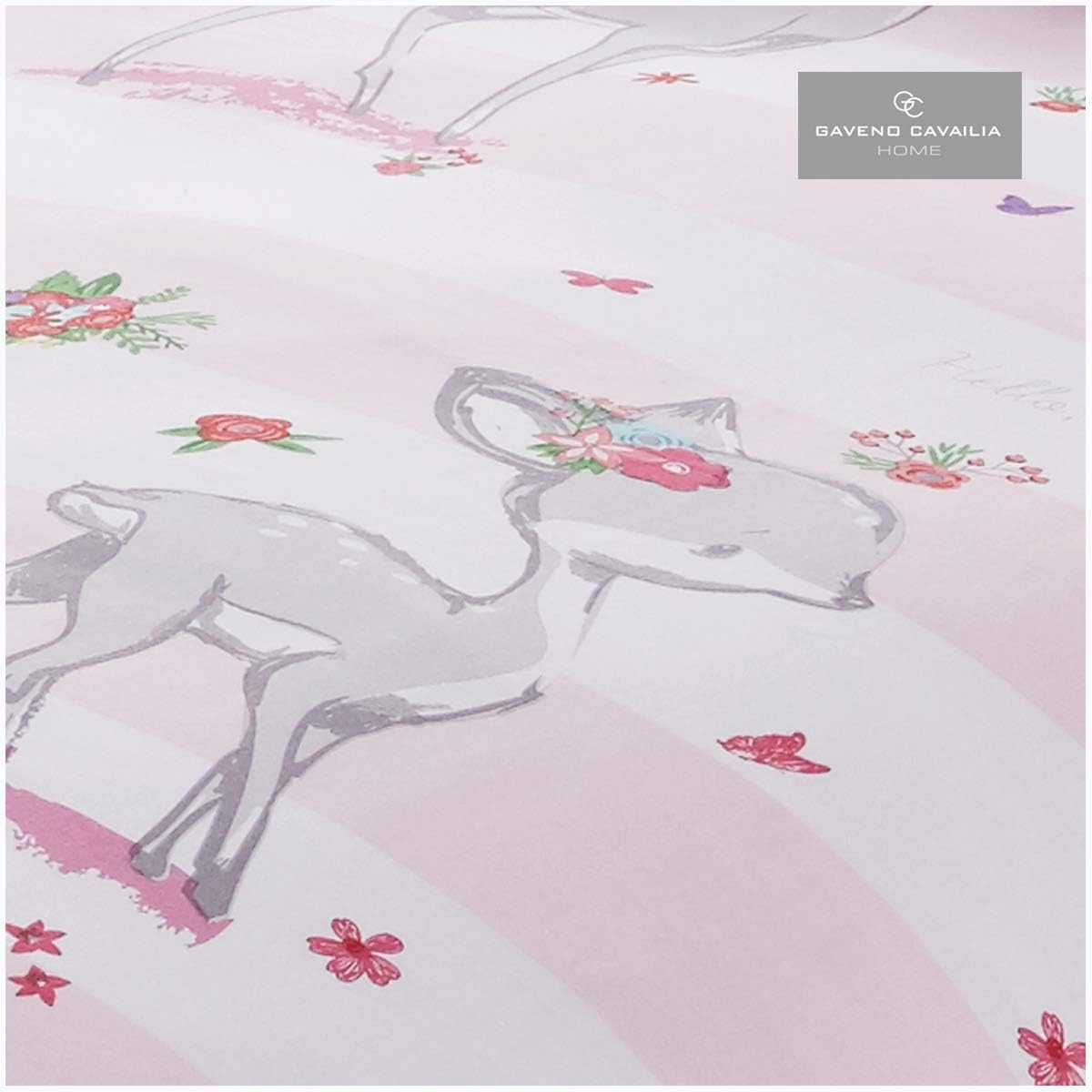 Gaveno Cavailia Children Character Bedding, 2 Piece Printed Reversible Bedlinen Easy Care Bedset, Oh Deer-Multi-Ds, 1 Quilt Cover and 1 Matching Pillow Case image number 5
