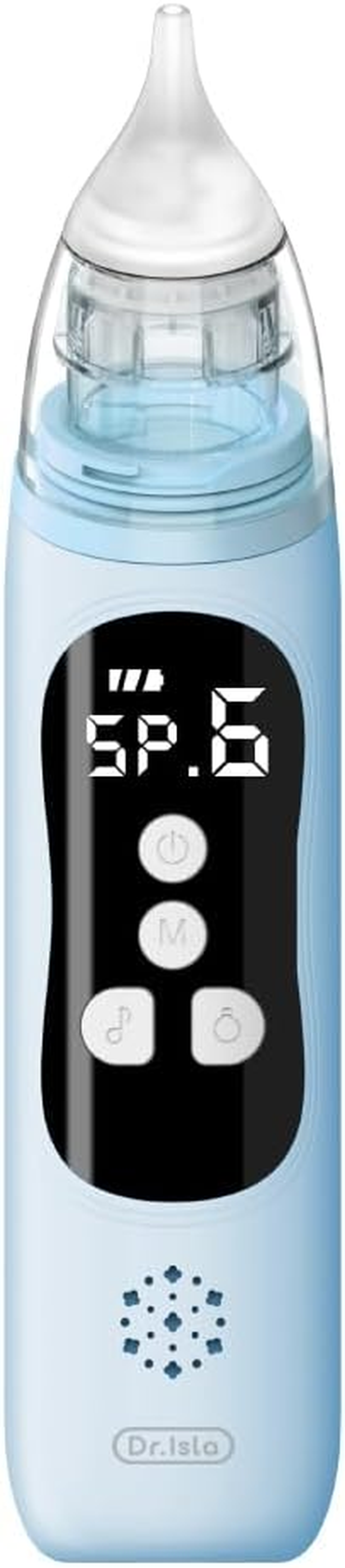 Henkion Baby Nasal Aspirator - Electric Nose Sucker for Baby - Auto Snot & Nose Cleaner Kit with 4 Silicone Tips, Carry Bag & Cleaning Kit, 6 Suction Levels, Music & Light Soothing Function, Blue image number 4