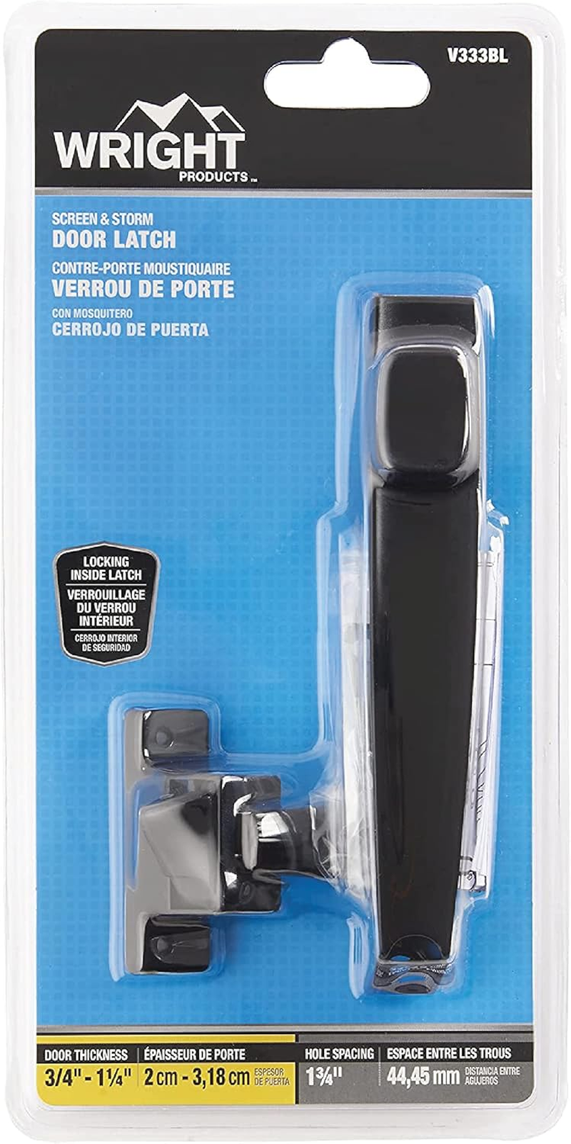 Wright Products V333BL, Black Tie-Down Push Button Handle image number 1