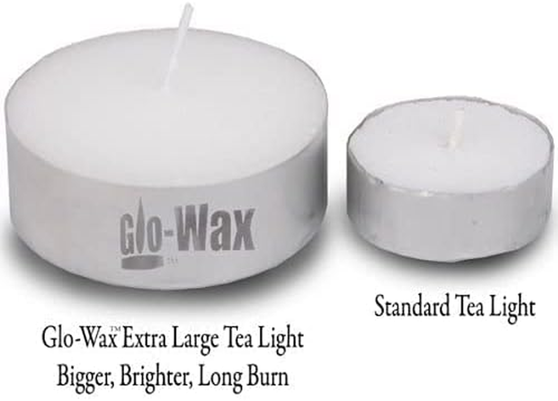 Glo-Wax Giant Tea Lights 10 Pack Maxi Candles Unscented Extra Large Long Burn Lasting Up-To 10 Hour Burning per Candle Indoor and Outdoor Tealights Quality White Wax image number 4
