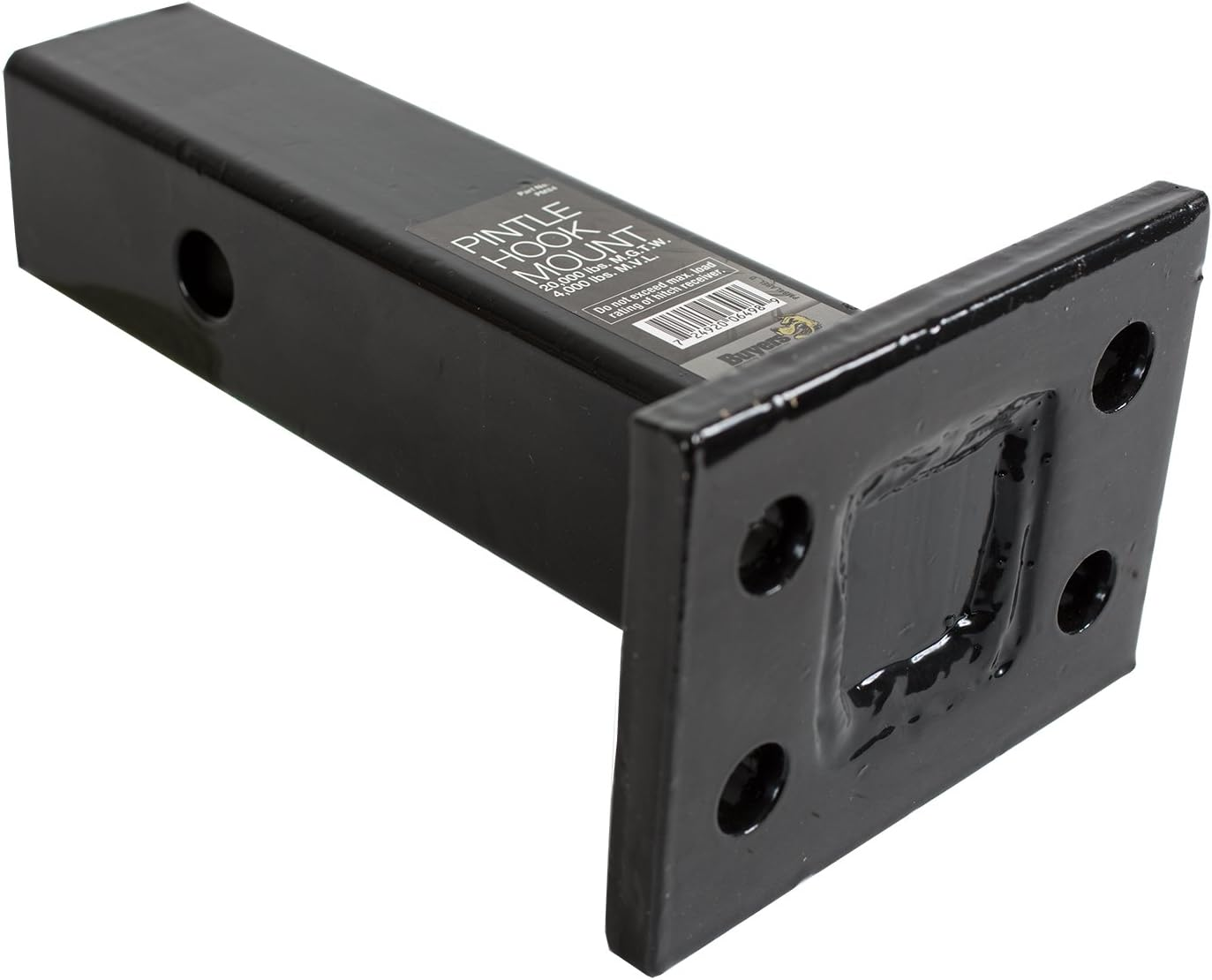 Buyers Products PM87 3-Position Pintle Hook Mount, Black, 9 In. Shank image number 5