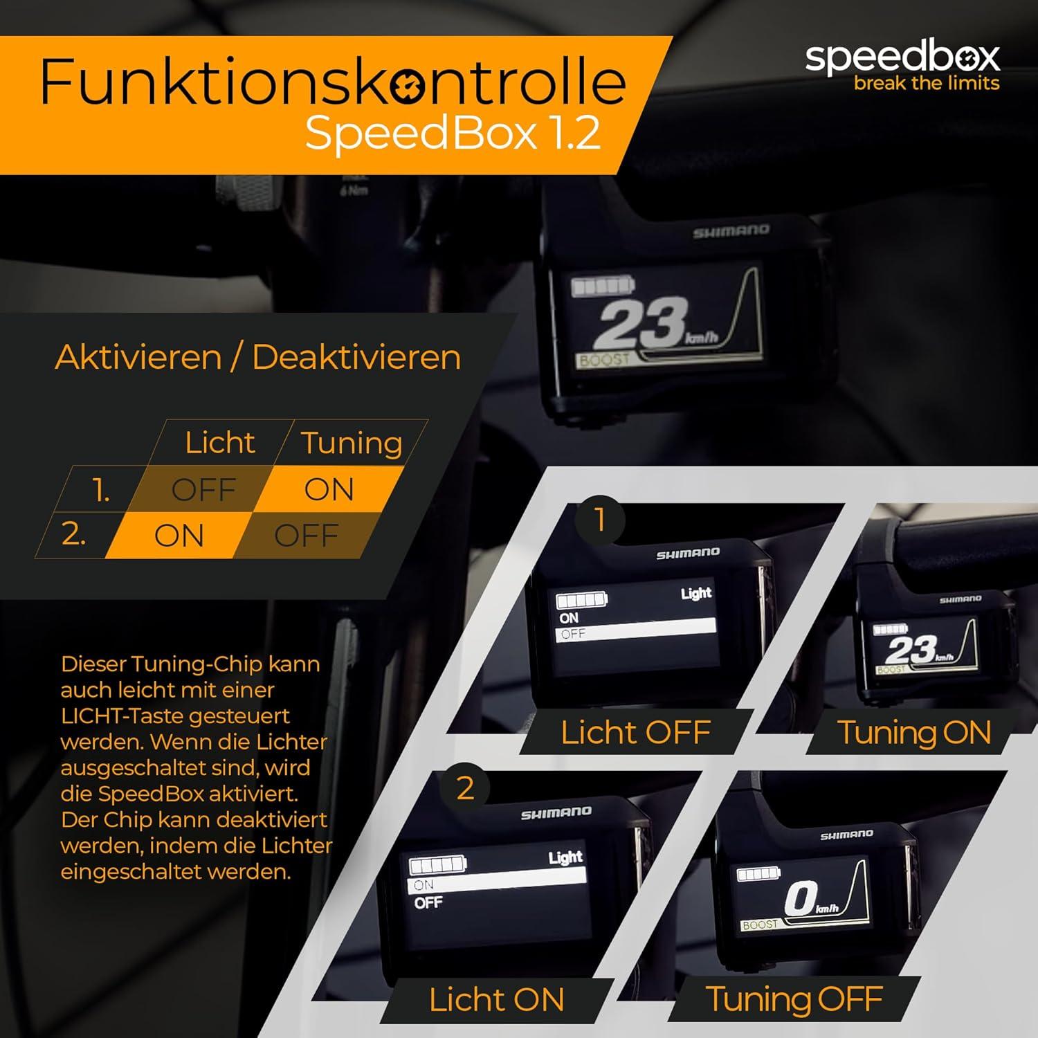 Speedbox 1.2 Shimano E6100 | E7000 | E8000 E-Bike Tuning Chip image number 1