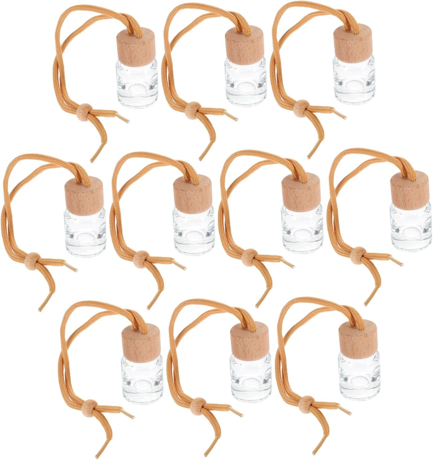 10Pcs Perfume Bottle Pendants for Car Diffuser Empty Glass Bottles Hanging Accessories for Car Air Freshener image number 6