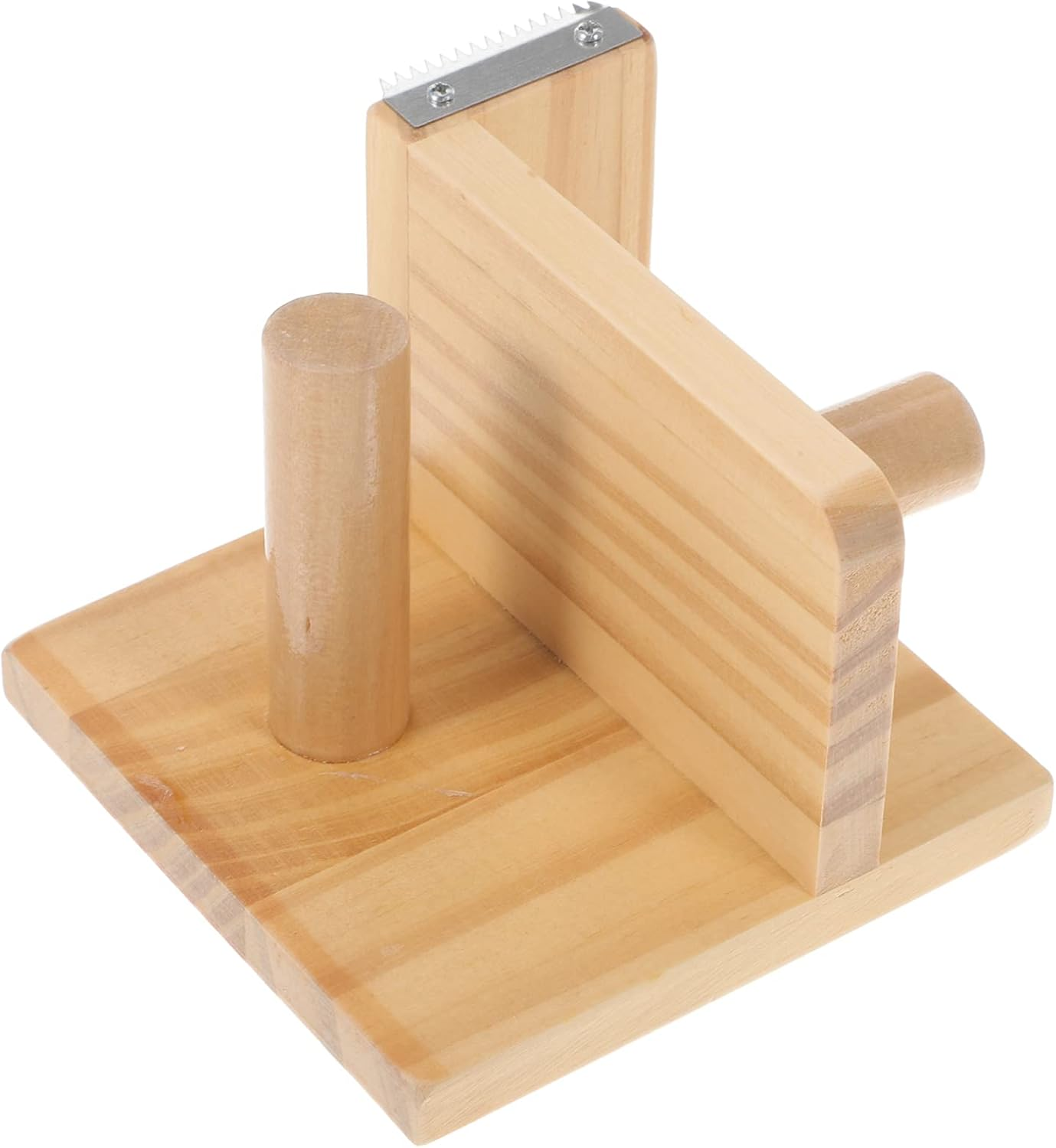 SHINEOFI Professional Tape Dispenser and Portable Tape Cutter with Desk Storage Rack, Natural Wood Color W11&times;D11&times;H8Cm, Reusable Sticker Accessory for Office and Home Organization image number 5