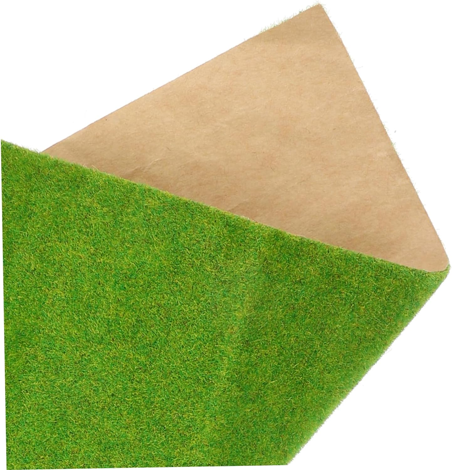 Toddmomy Artificial Turf Fake Grass Mat for DIY Model Scenery, Yellow-Green 25X25Cm Sturdy Plastic Lawn Mat for Sand Table Background Craft Supplies image number 3