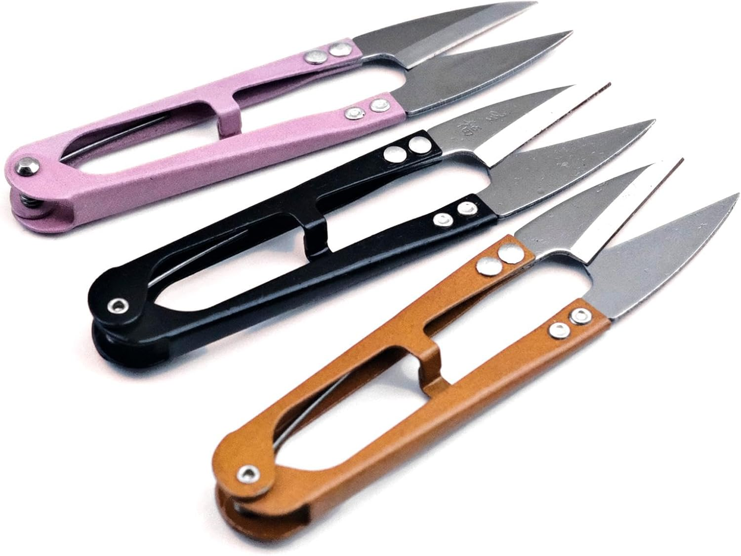 3 Pcs Sewing Scissors,4.1Inch Thread Clipper,U-Shaped Yarn Thread Cutter Small Snips Trimming Nipper - Great for Stitch, Mini DIY Supplies (Multicolored-3) image number 5