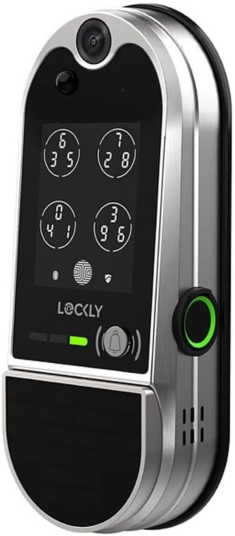 Lockly Smart Lock. Wifi Video Smart Lock, Keyless Entry Fingerprint Access. Vision Elite Deadbolt Digital Front Door Lock Satin Nickle image number 3