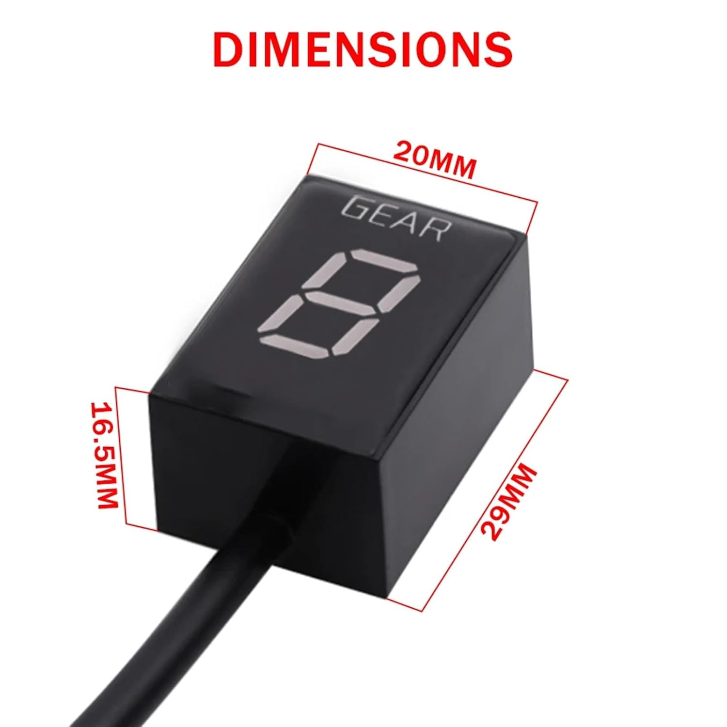 LOTFI Gear Display Indicator Fit for Kawasaki Z1000 Z 1000 2007 2008 2009 Motorcycle Accessories Plug Direct Mount 1-6 Speed Indicator (Size : Green)