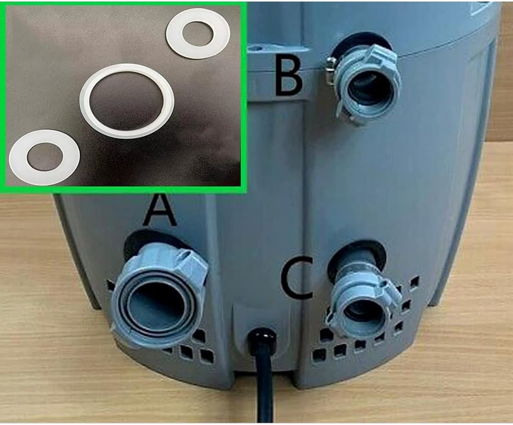 3Pcs Connector Seals Washers for Coleman for Lay-Z-Spa, a and B/C Connector Seals Gaskets (White) image number 1