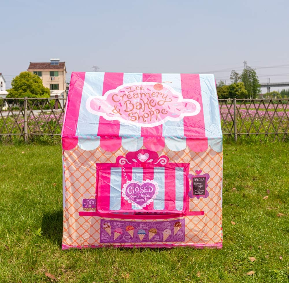 Princess Castle Play Tent Kids Play House Large Indoor/Outdoor Tunnel Pop up Toys for Baby Parent-Child Gift, Summer Shade Toy Play Tent with a Carry Bag (Pink)