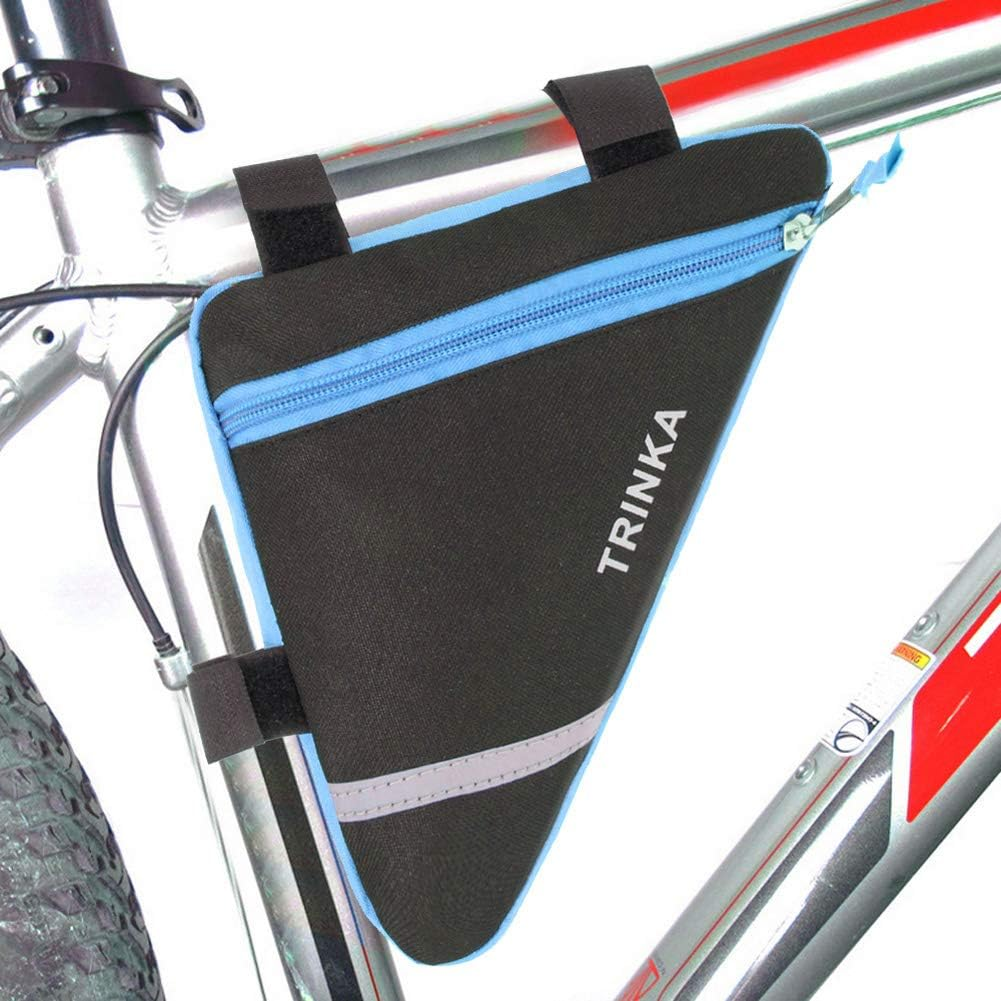 MOOCY Bike Bag, Bicycle Frame Bag,Cycling Accessories Pack for Phone, Wallet, Keys, Tools, Use for Road Bike MTB Commute Bicycle Bike Accessories