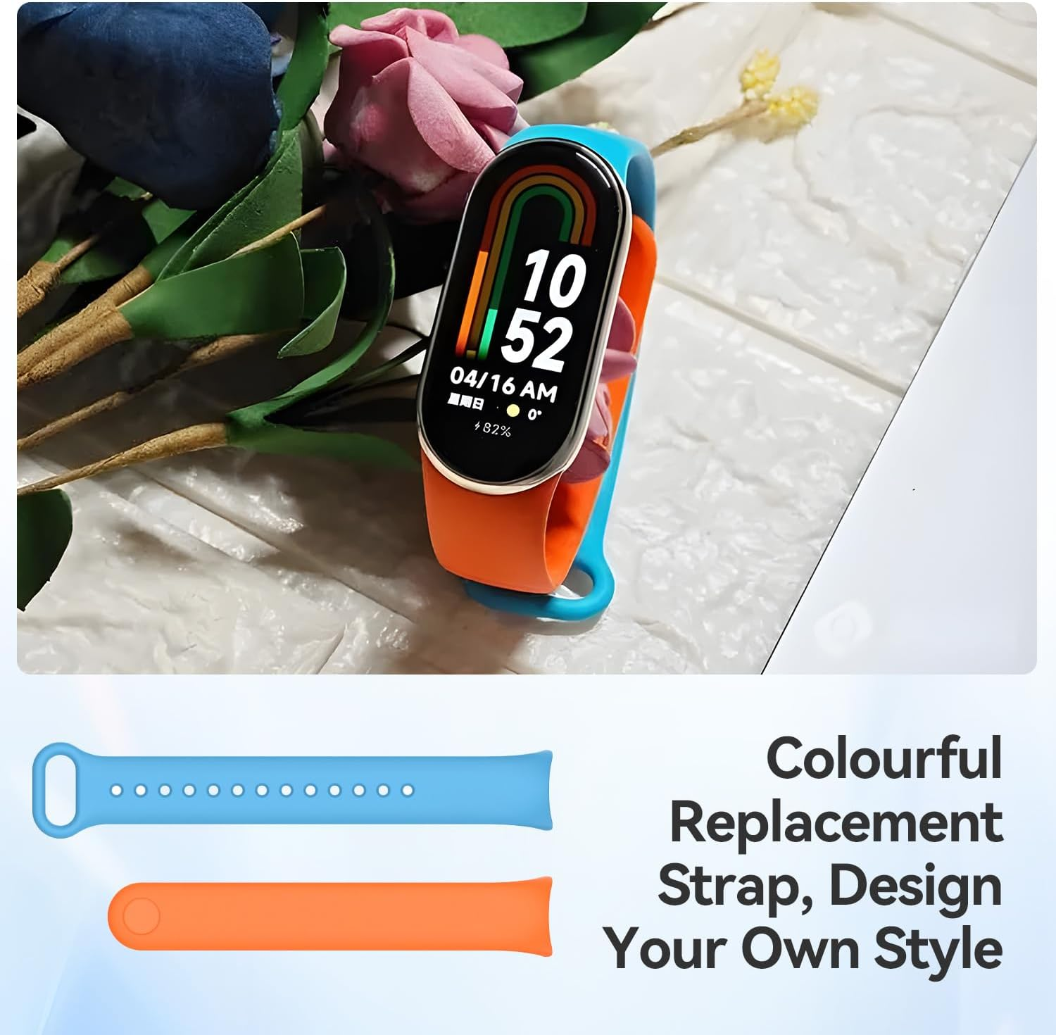 (10 Pack) Watch Bands Compatible with Xiaomi Mi Band 10/9/8/NFC, T Tersely Soft Silicone Replacement Bands Sport Adjustable Wrist Strap for Women Men,Colourful Bracelet Strap image number 2