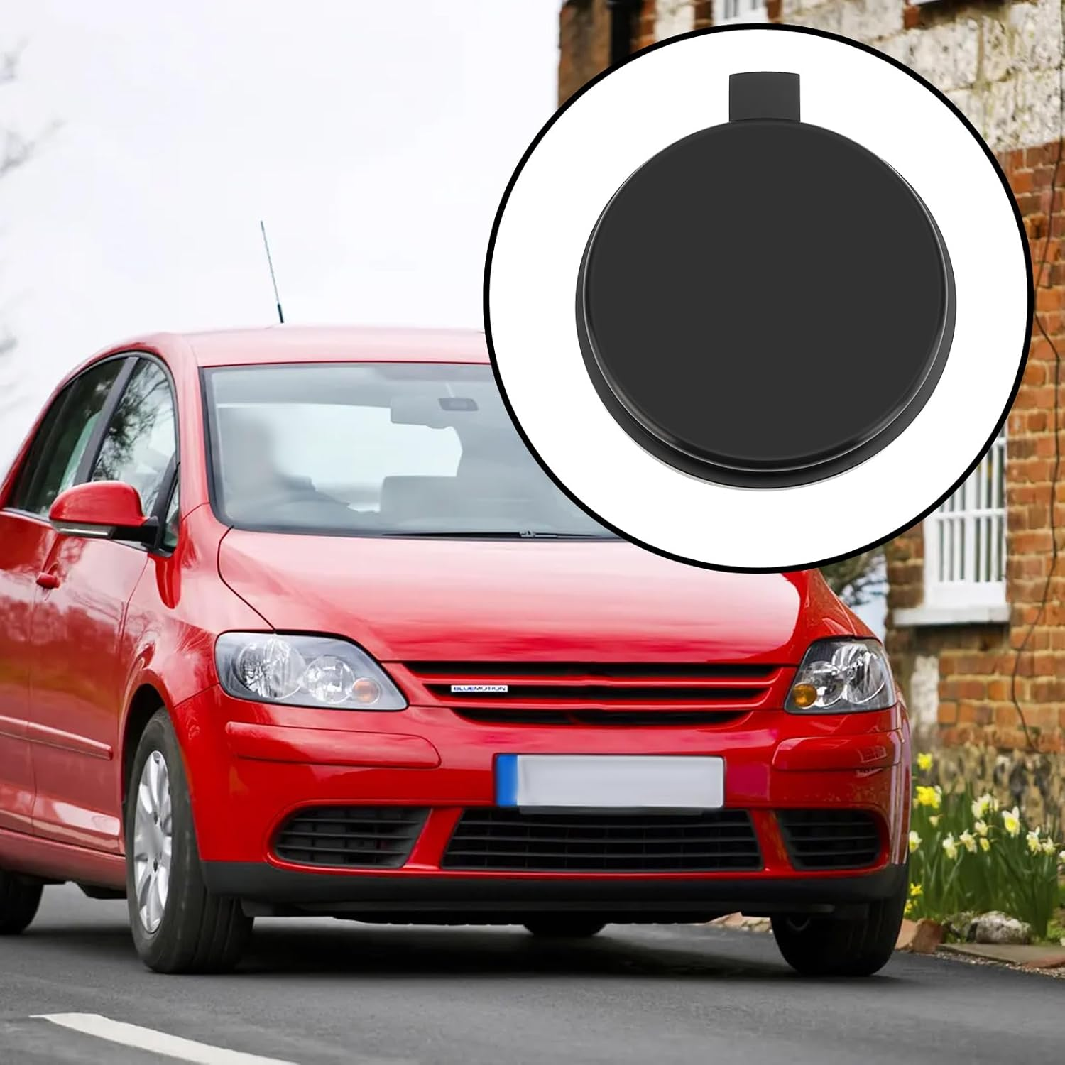 Ecsing Car Headlight Cover Cap 3131855303 5M0941607B Compatible with Volkswagen Golf plus 2005-2013 Black image number 2