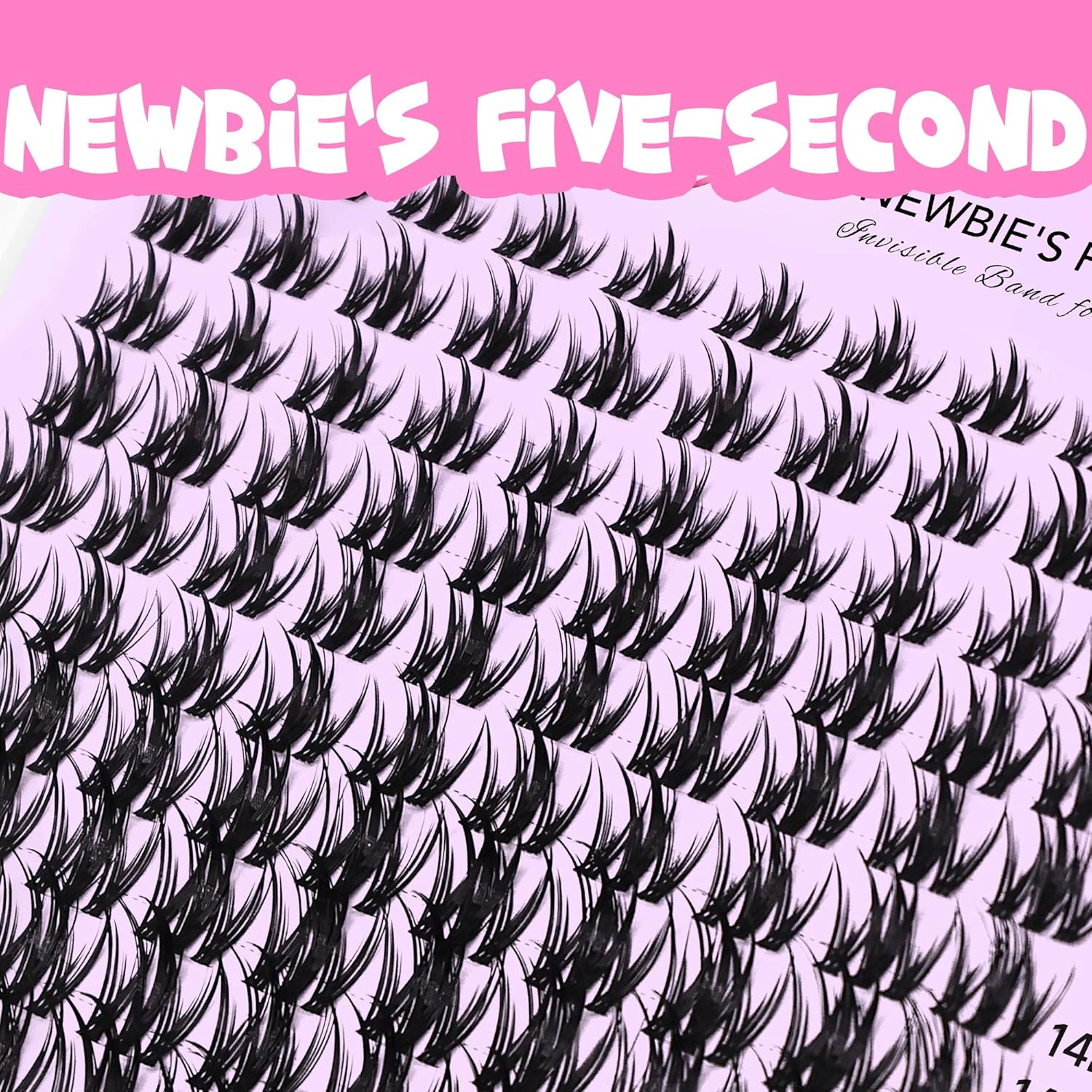 VEYESBEAUTY Lash Clusters Eyelash Extensions Thin & Invisible Band DIY Individual False Eyelashes Newbie'S Five-Second Series Wispy Lash Tray for Self-Application, Camellia Lashes 8-18Mm Mixed Length image number 4