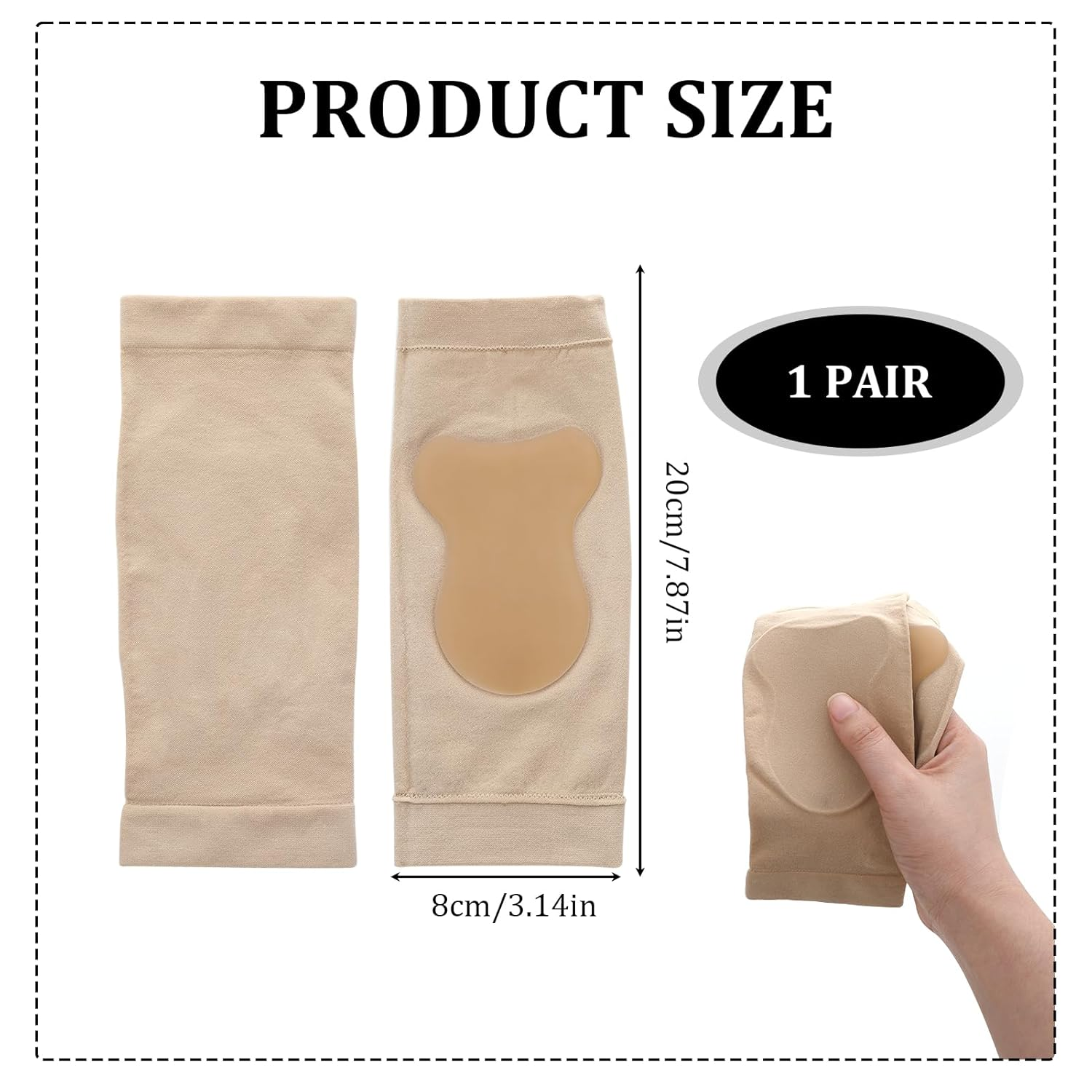 1 Pair Ankle Support for Women Men Compression Gel Socks, Breathable Wrap Silicone Sock, Compression Socks for Plantar Fasciitis Achilles Tendon Neoprene image number 5