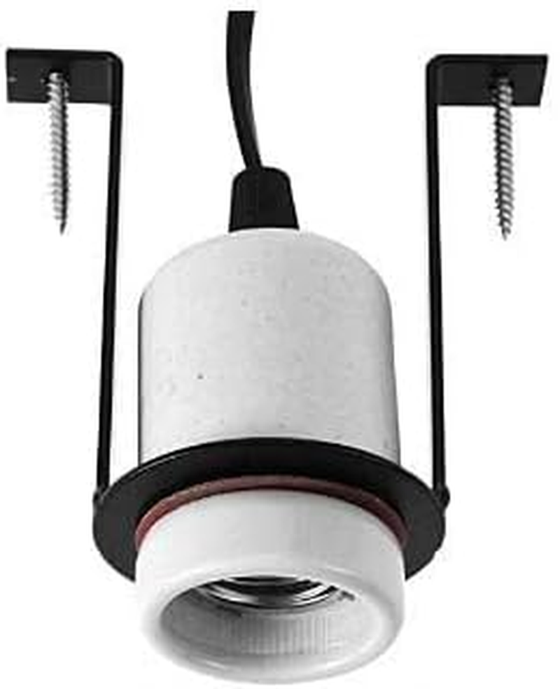 Ceramic Lamp Holder with Bracket for Reptile Enclosures Brooders Etc.