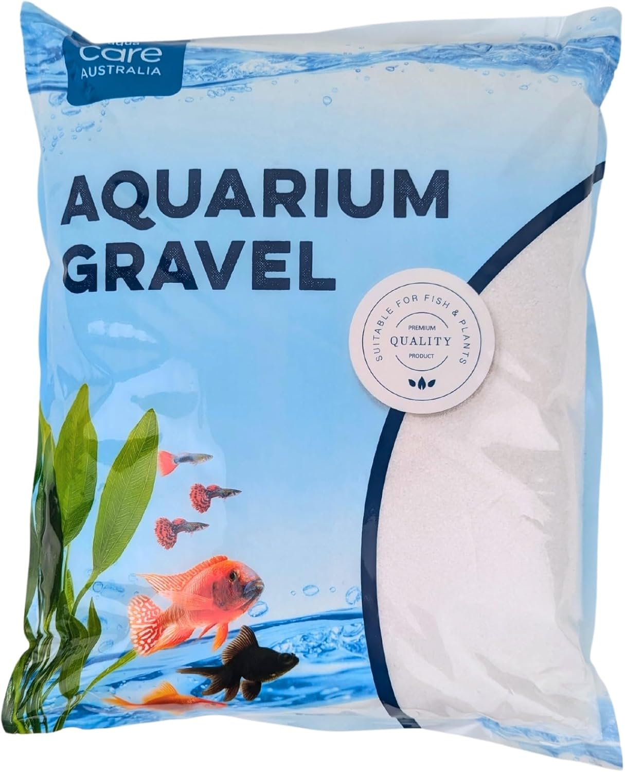Aqua Care Aquarium Gravel Sand White 5Kg - Suitable for Freshwater and Saltwater Fish Tanks, Aqua Safe, Aquarium Decorative Gravel image number 1