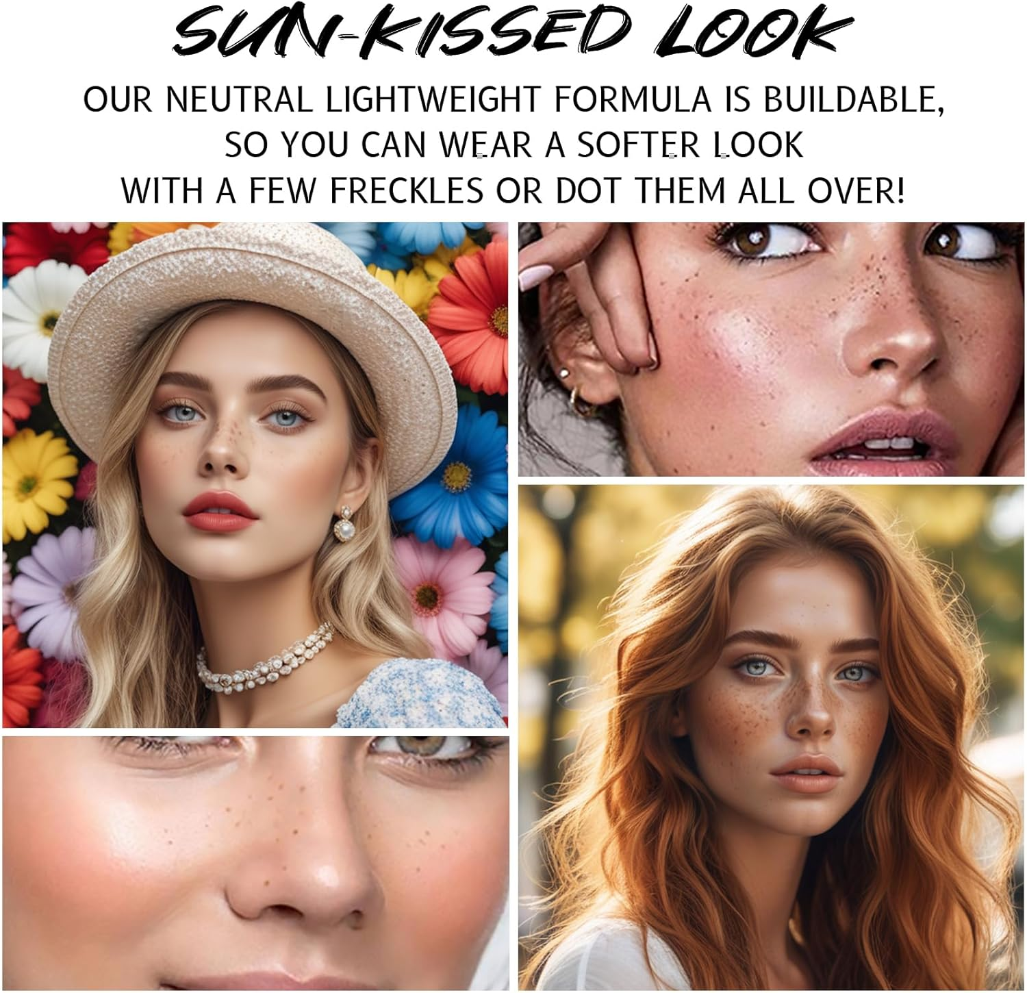 YBUETE Freckle Pen Makeup for Face, Professional Lifelike Face Embellishment Freckle Pen, Waterproof Daily Fake Freckle Pen Makeup, Long-Lasting Quick Dry Faux Freckle Pen for Women image number 3