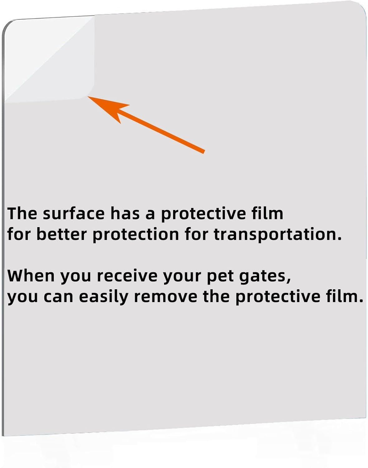 Clear Freestanding Dog Gate for Indoor Use,Pet Gates for Doorways No Drilling,Acrylic Foldable Dog Gate for Stairs with Support Feet (4 Panel - 80''W X 23''H) image number 1