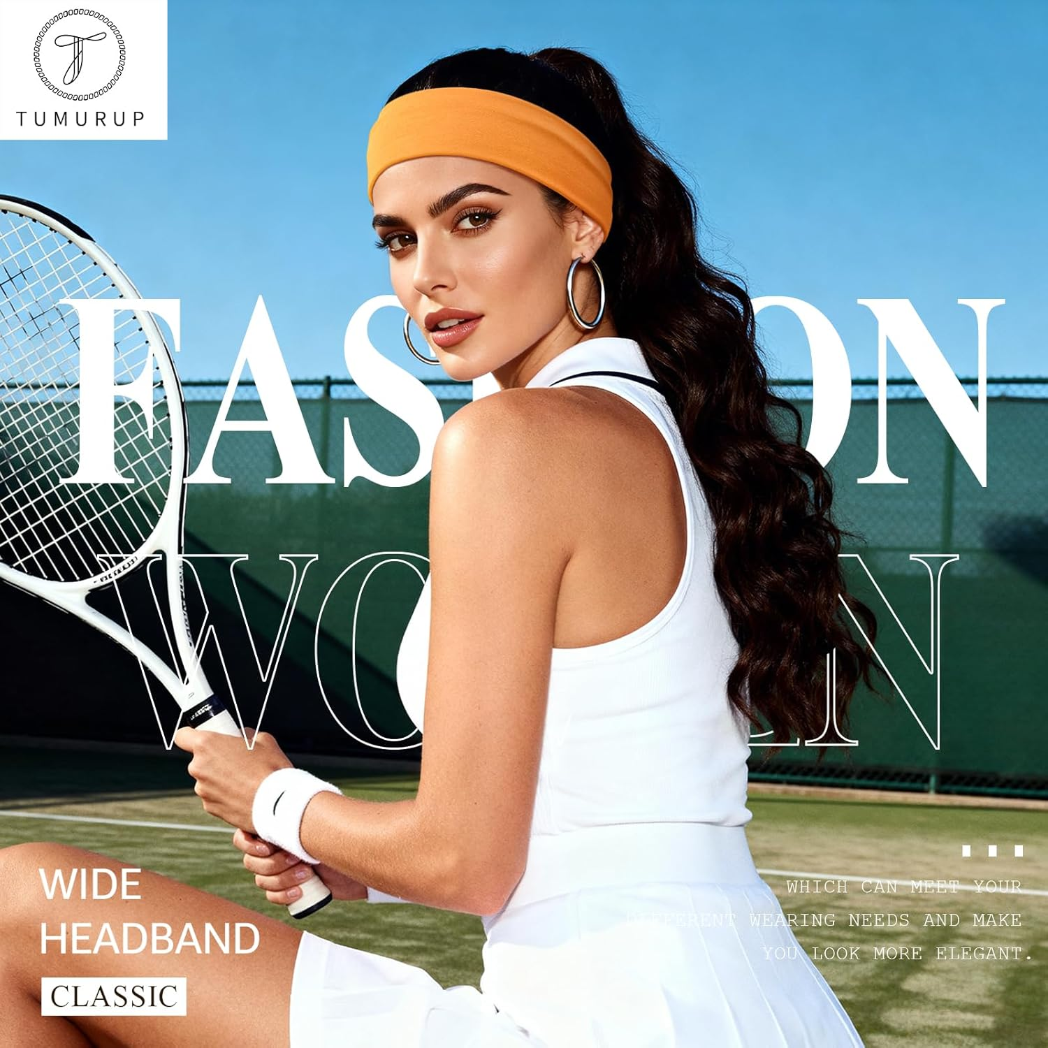 Tumurup Women'S Sports Headband, 7 Pieces Hair Band, Women'S Thin Elastic Hair Bands, Non-Slip Headband, Soft Hair Band, Yoga, Fitness, Running image number 5