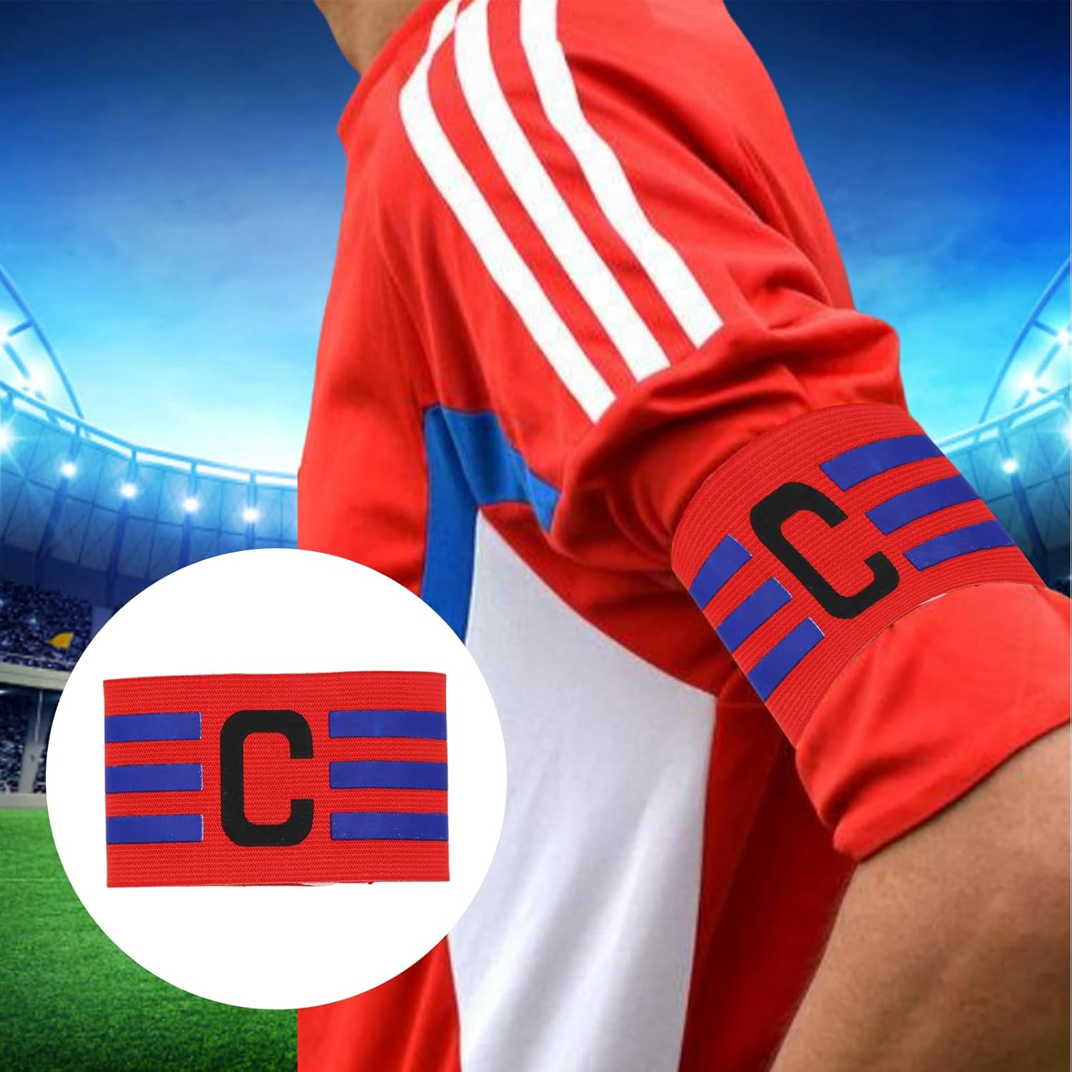 4 Pack Soccer Captain Armband，Adjustable Football Captain Bands for Adults & Kids，Durable Soccer Captain Adjustable Armband image number 4