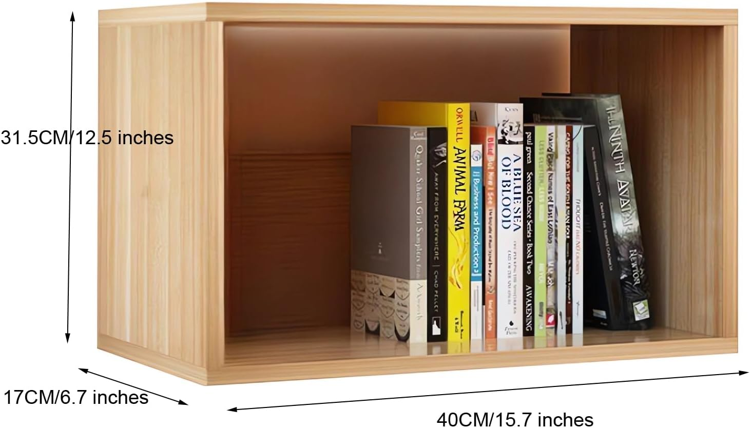Modern Stackable Storage Cube Organiser, Bookshelf Display Unit, Bookcase A210 (White) - Coffee image number 3