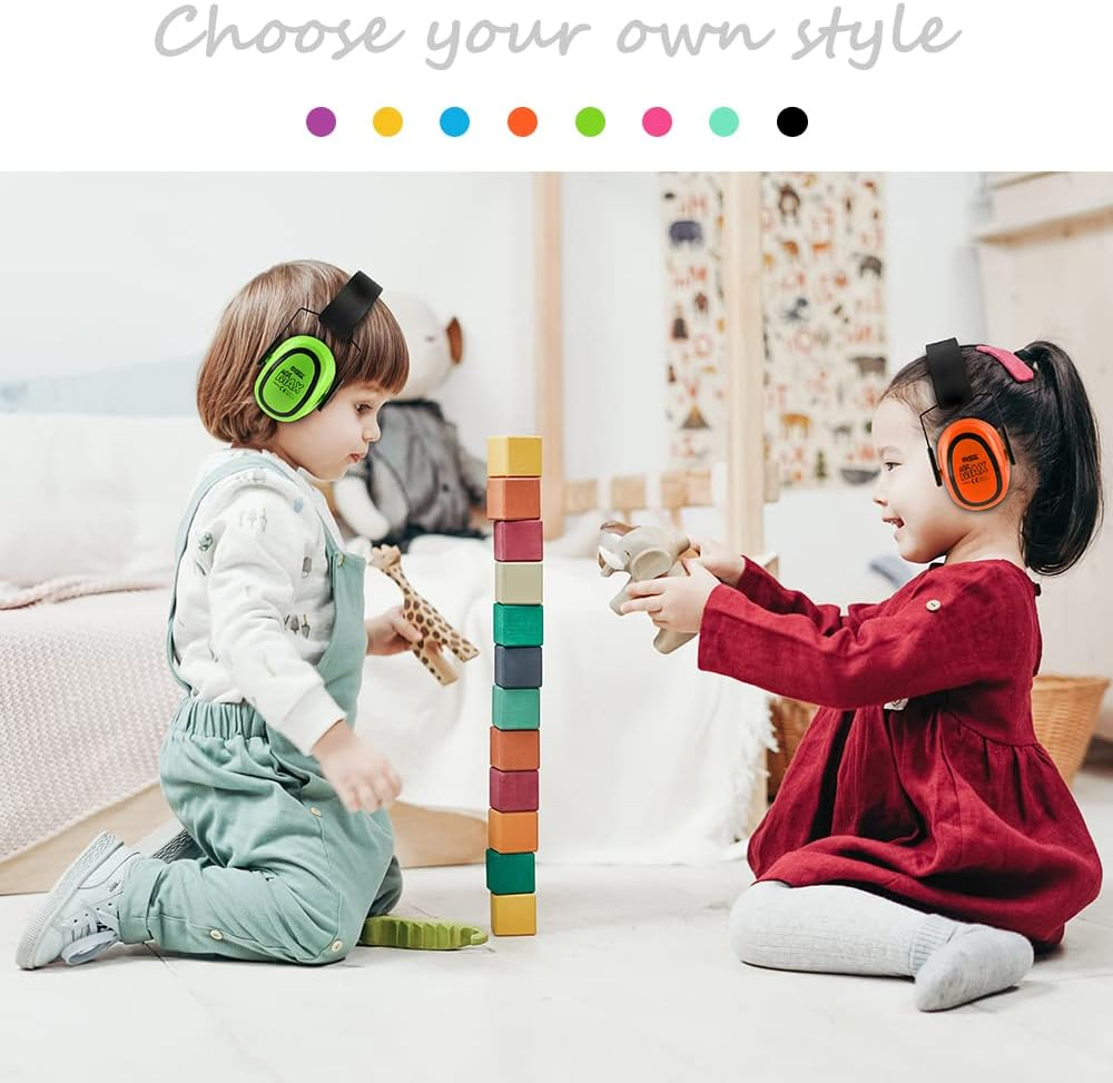 Kids Ear Protection Ear Muffs Age 1-16 Low Profile 27Db Noise Cancelling Hearing Protection Sensory Headphones for Autism Kid