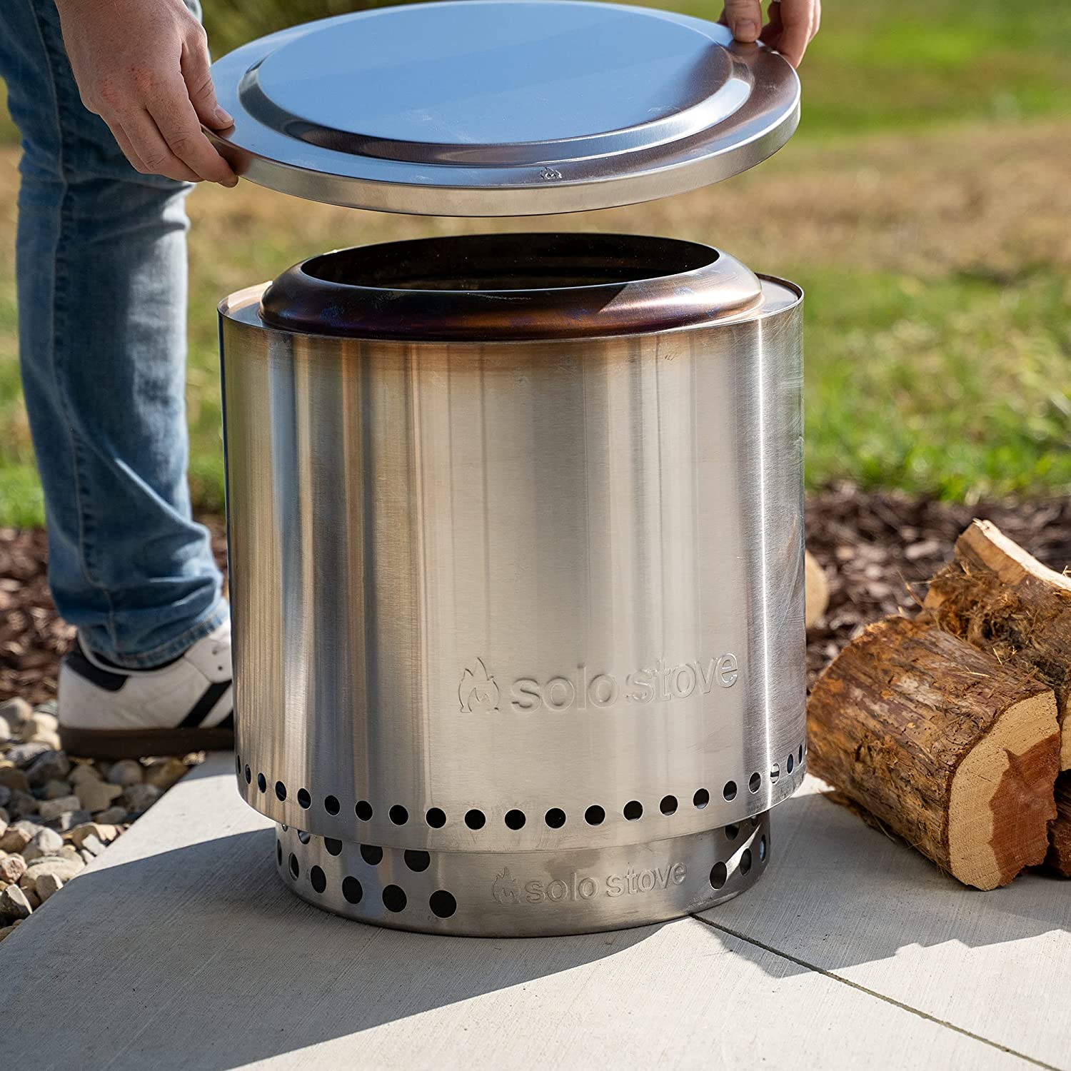 Solo Stove Ranger Lid | 304 Stainless Steel, Ranger Fire Pit Accessories for Outdoor Fire Pits, Camping Accessories, Width: 39,5 Cm image number 1