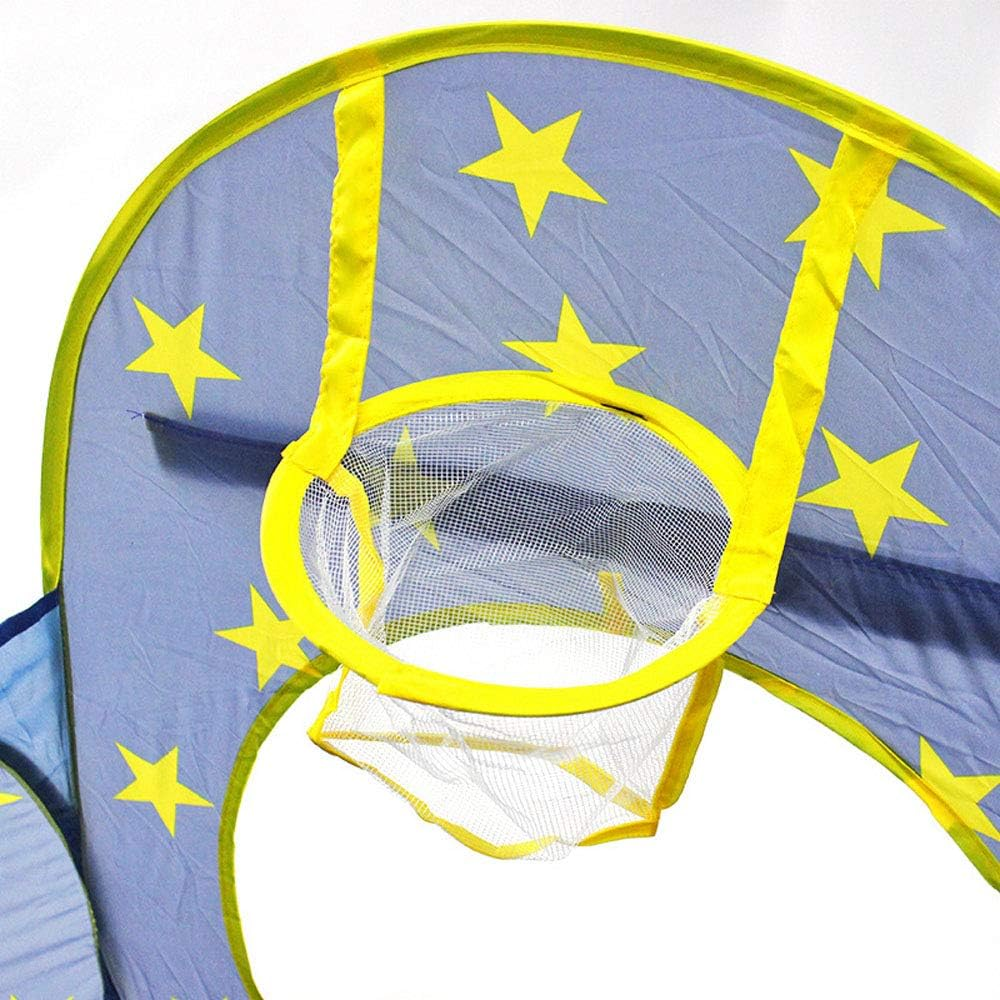 3 in 1 Sky Style Large Play Tent Crawling Tunnels and Ball Pit Set for Toddlers Indoor Outdoor with Carrying Bag (Blue) - Ocean World image number 6